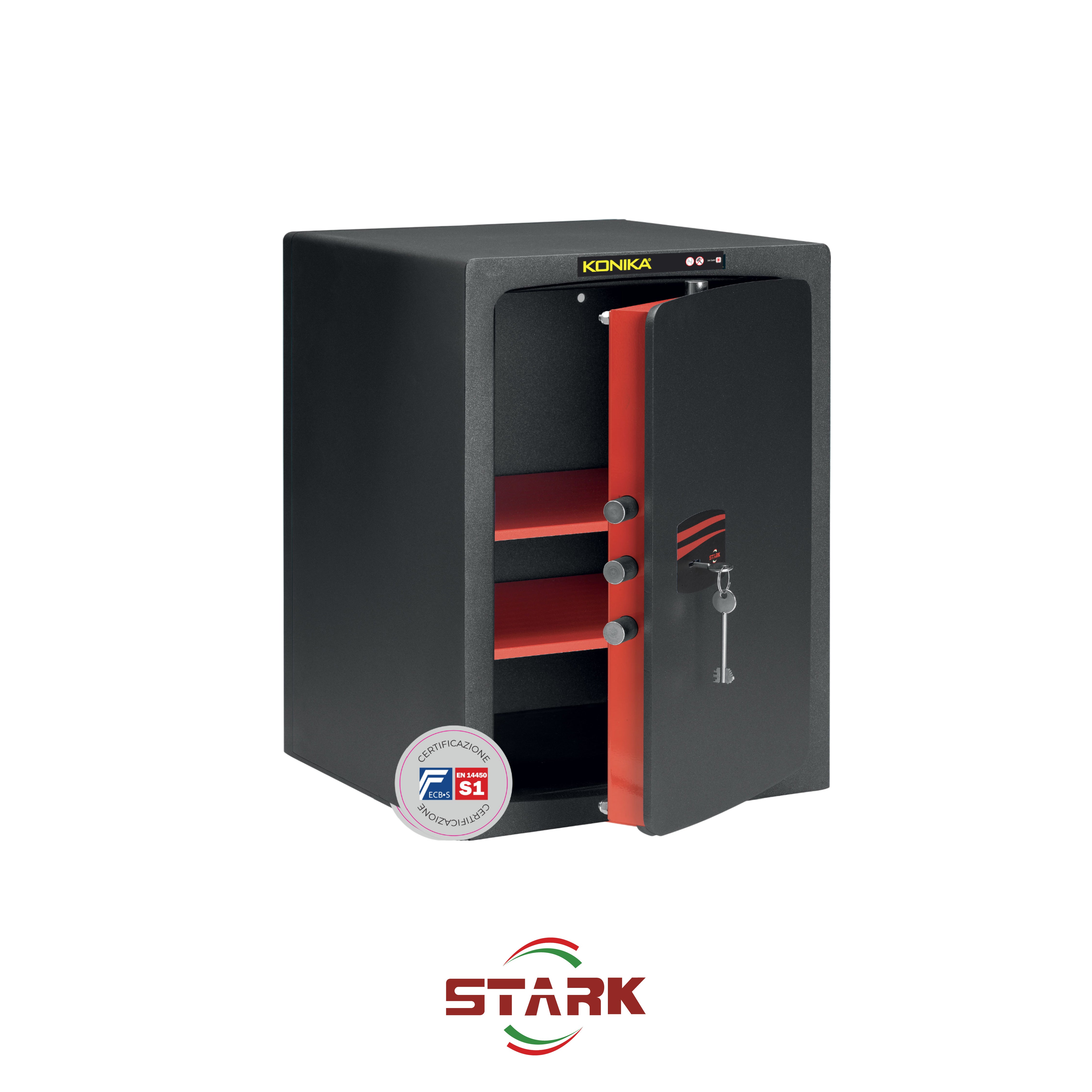 KONIKA Stark safes - Cassaforte a muro Certificata S2 Serie 1250CE modello 1257PCE