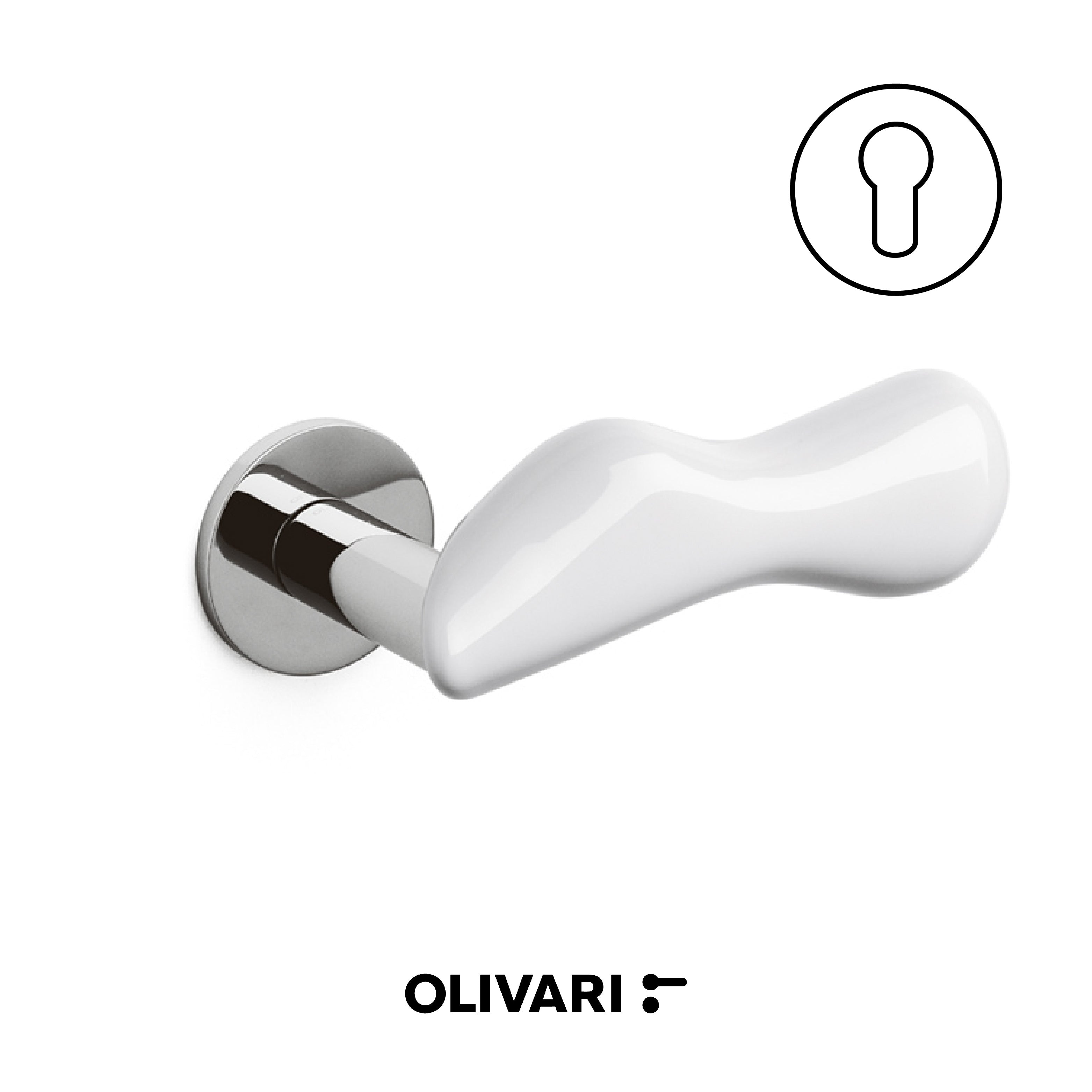 Chelsea Porcellana - Olivari maniglia per porta interna - Imhoff Handles