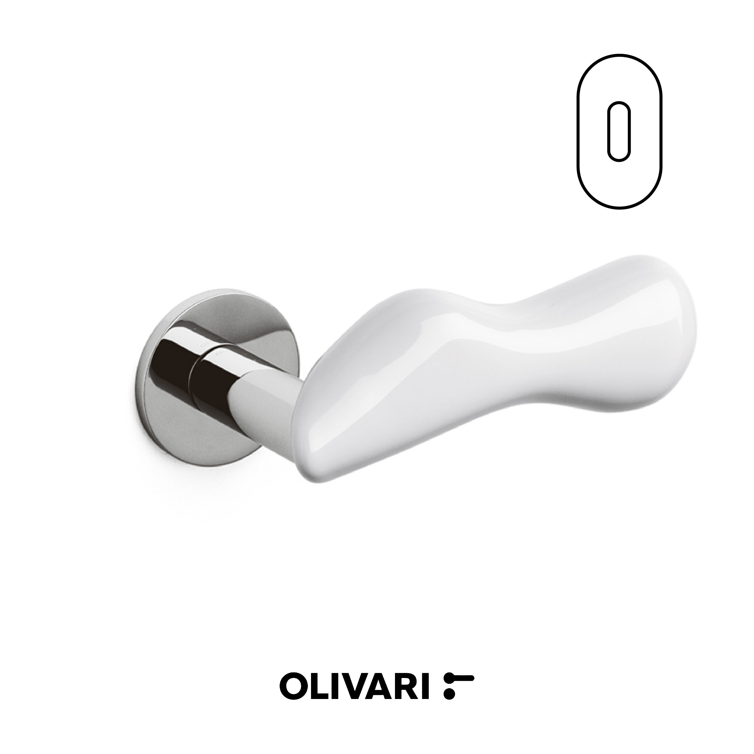 Chelsea Porcellana - Olivari maniglia per porta interna - Imhoff Handles