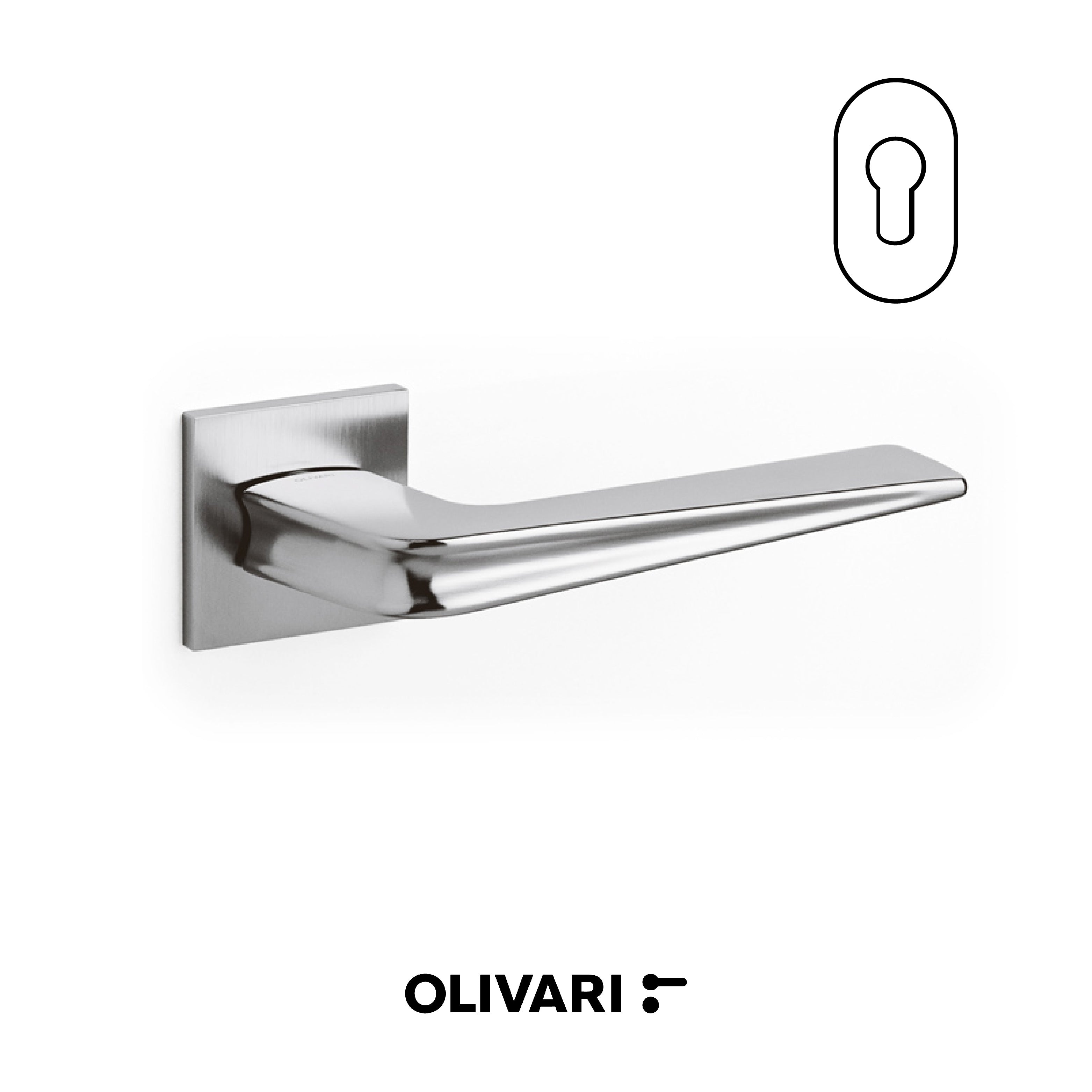 Chevron - Olivari maniglia per porta interna - Imhoff Handles