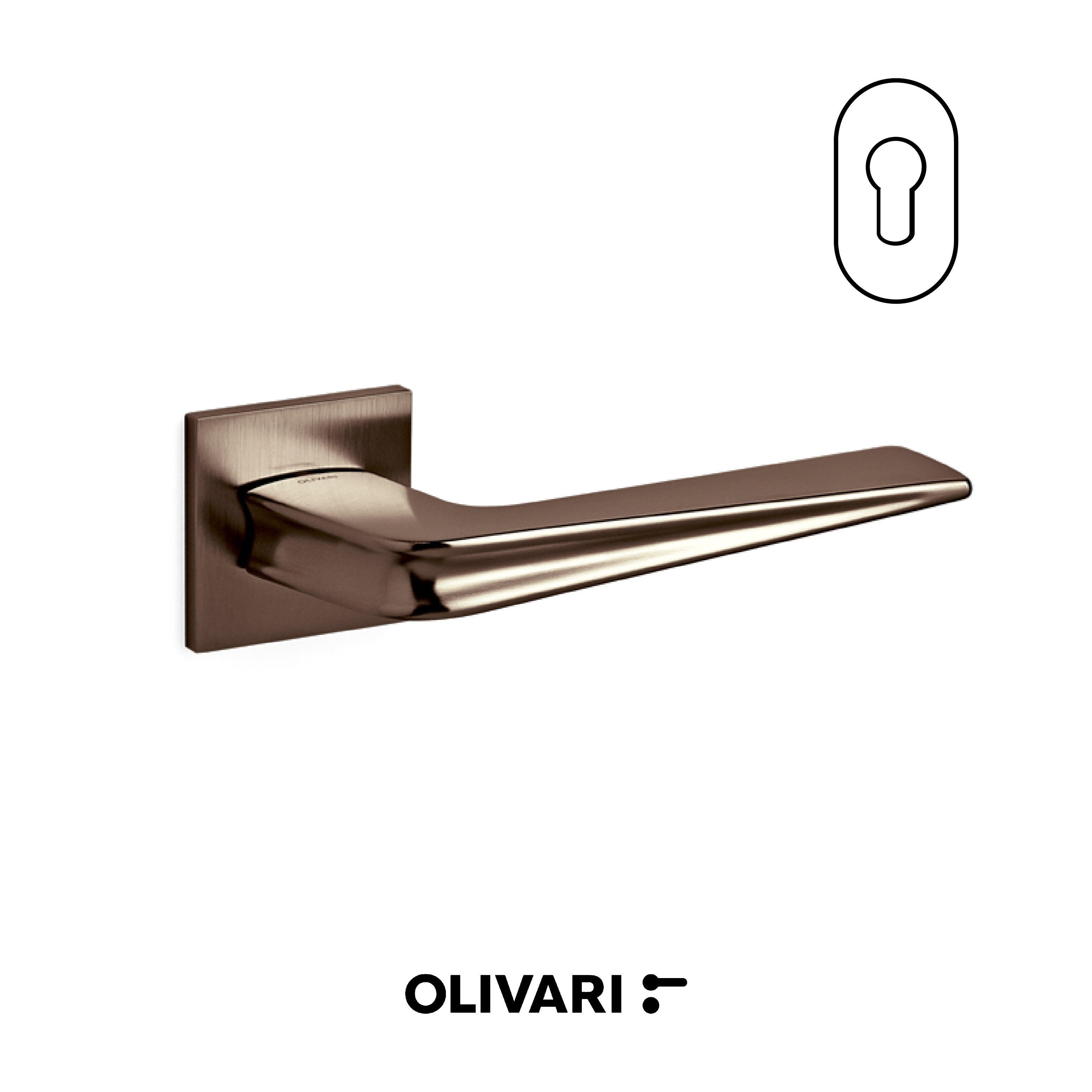 Chevron - Olivari maniglia per porta interna - Imhoff Handles
