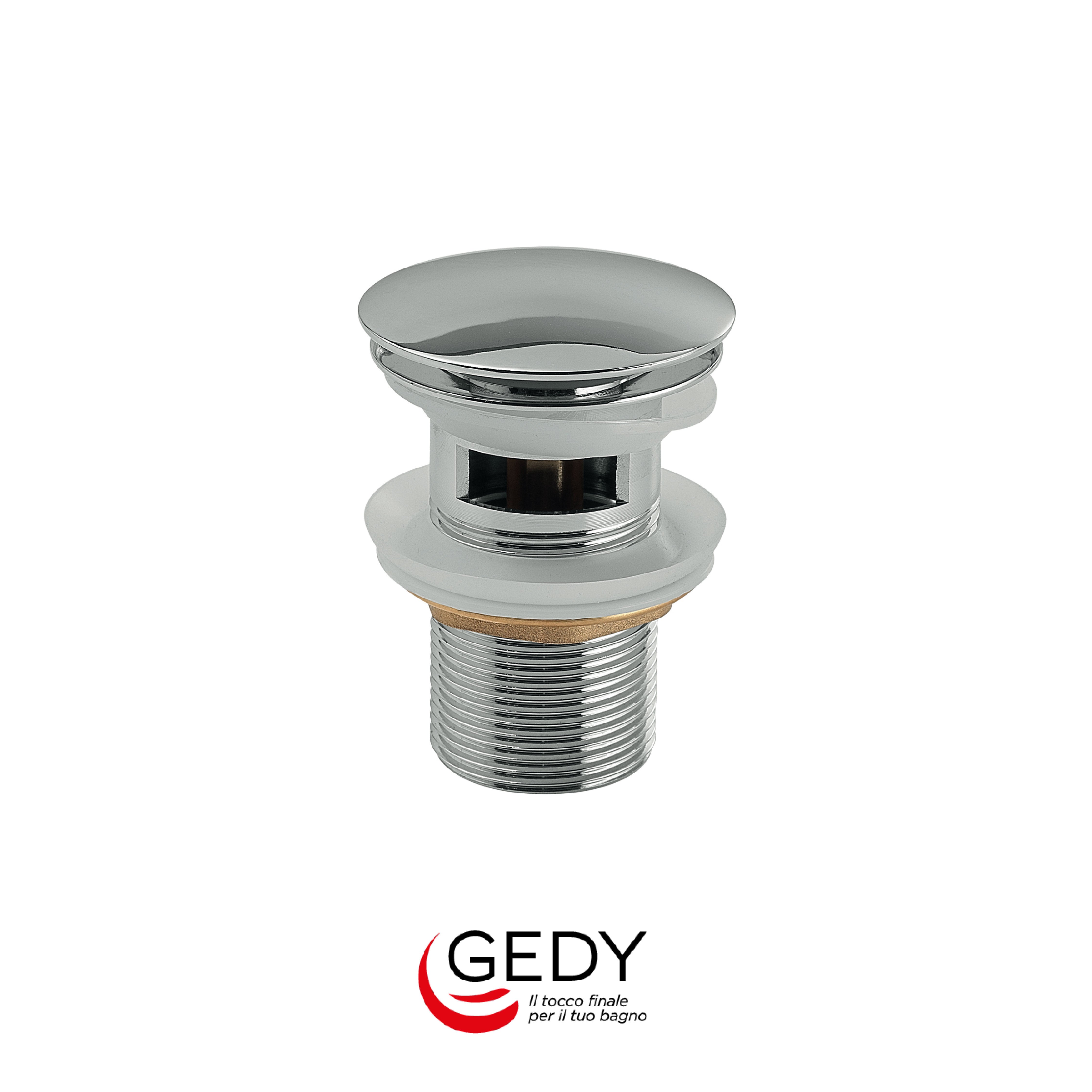 GEDY Clic Clac - Piletta universale pop up in ottone - 13 - Cromato