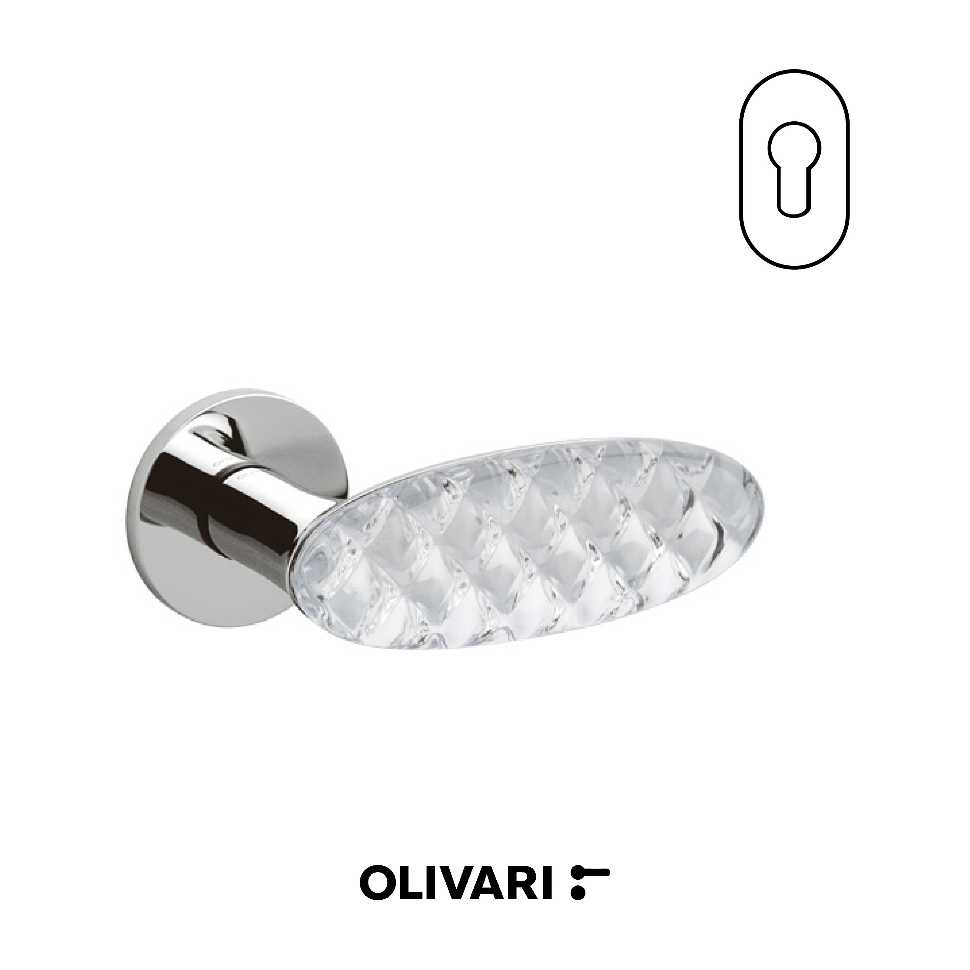 Crystal Royal - Olivari Maniglia per porta interna - Imhoff Handles
