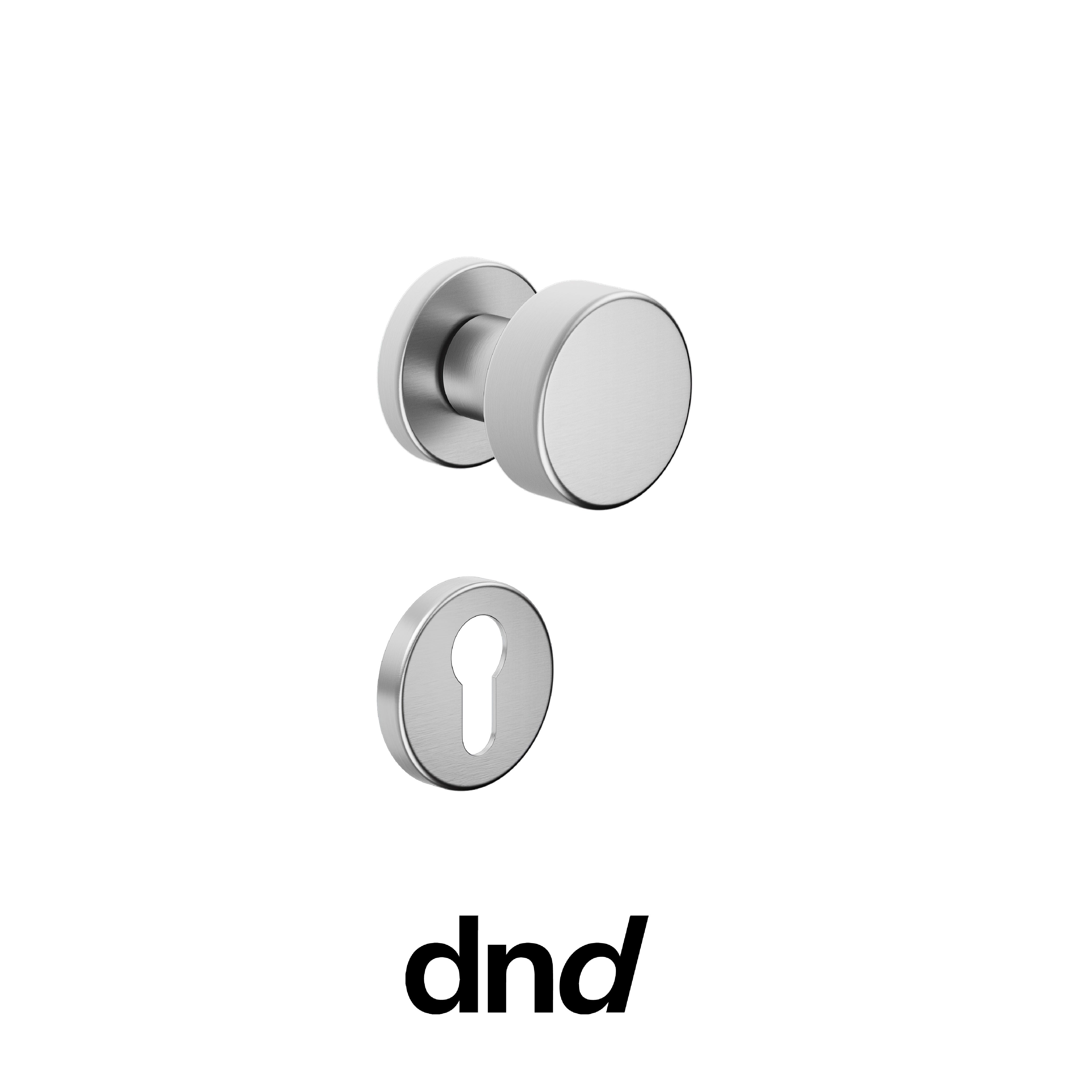 DND Rondò - Pomolo per porta interna - OCS - Cromo satinato / Vis Tonda Ø 50 - 7 mm / Yale