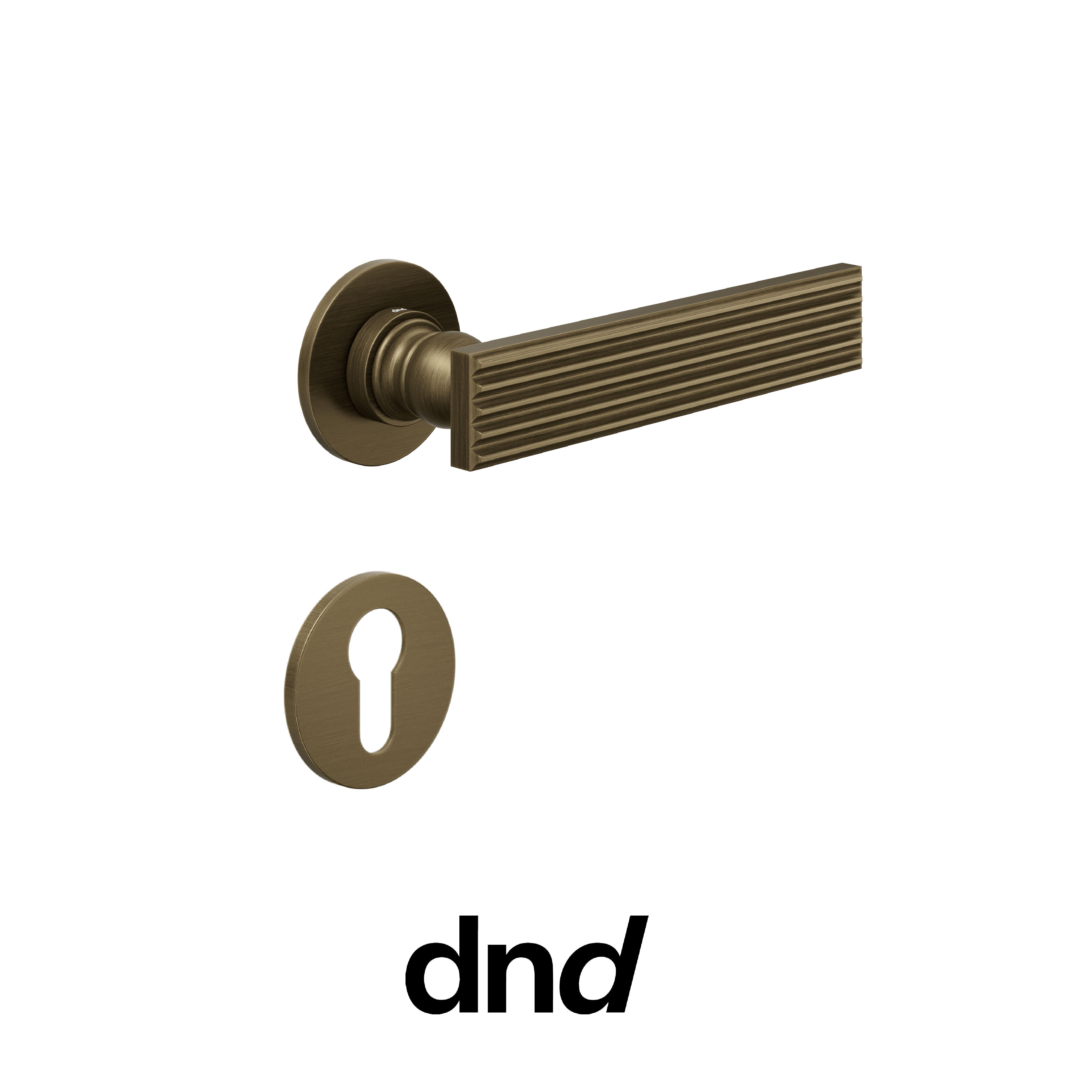 DND Eleonora - Maniglia per porta interna - OGH - Bronzo satinato opaco / Fine tonda Ø 50 - 4 mm / Yale
