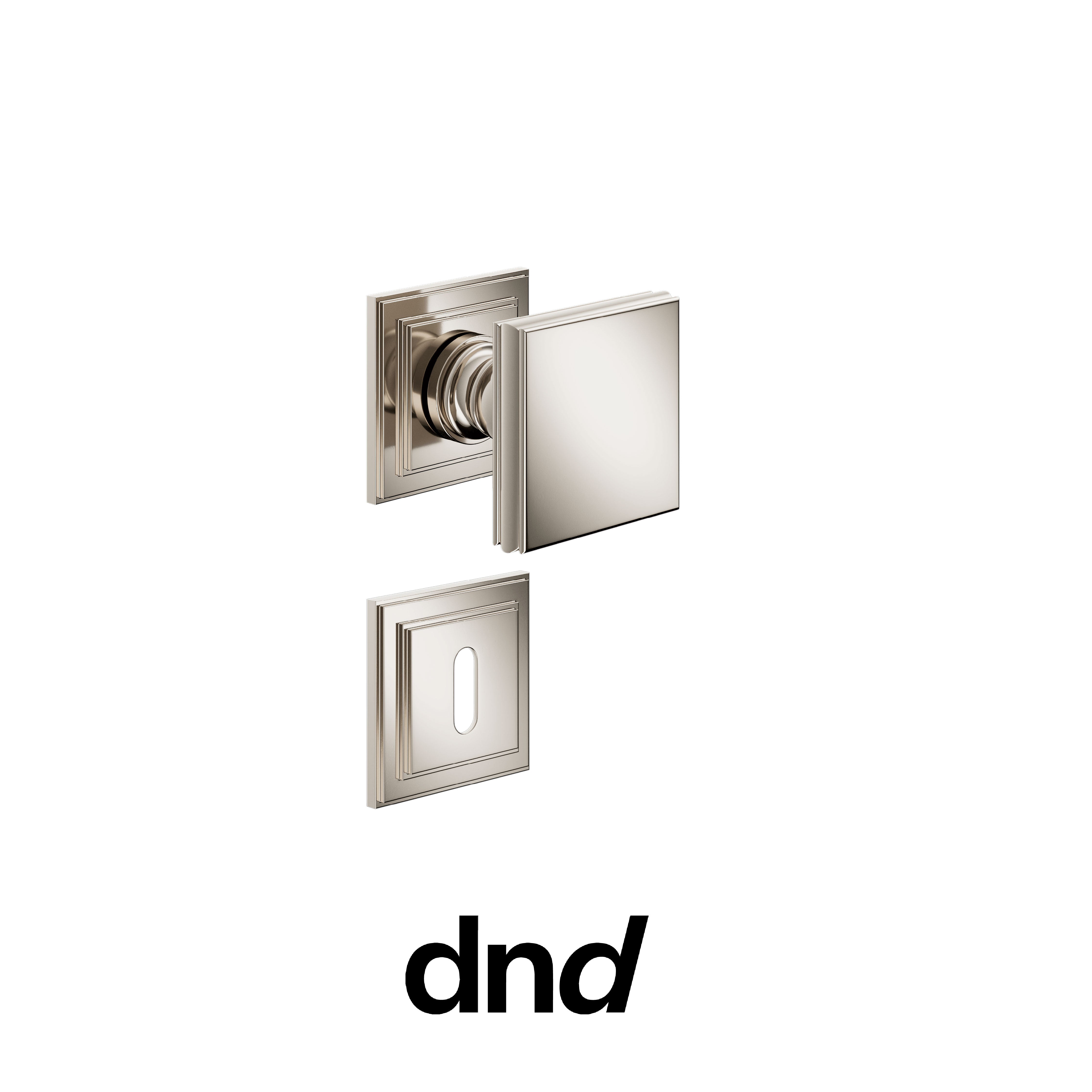 DND Lucrezia 02 - Pomolo per porta interna - PVN - Nickel lucido / Lucrezia Quadra / Patent