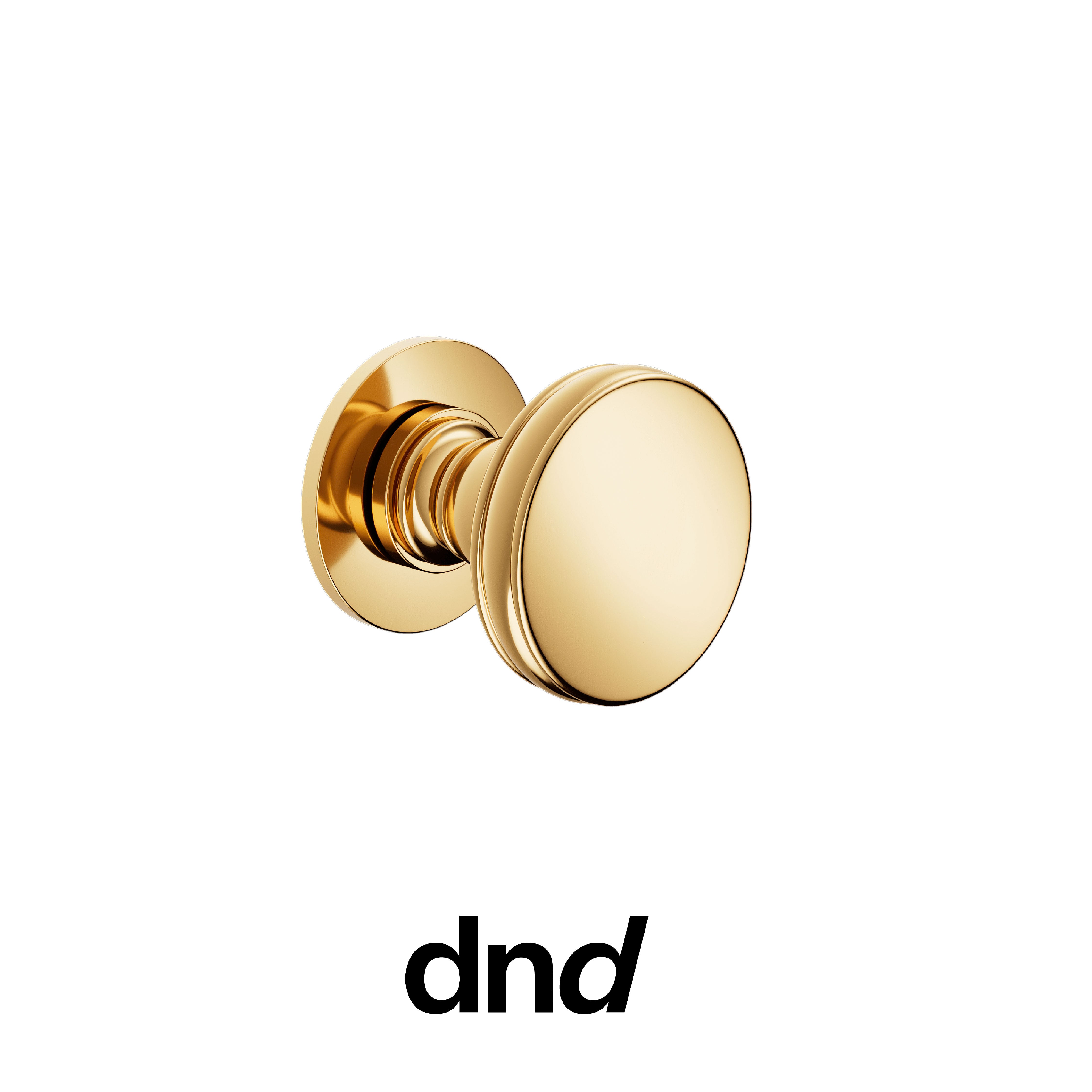 DND Lucrezia 03 - Pomolo per porta interna - PVD-BG - Oro antico lucido / Fine Tonda Ø 50 - 4 mm / Pomolo singolo fisso