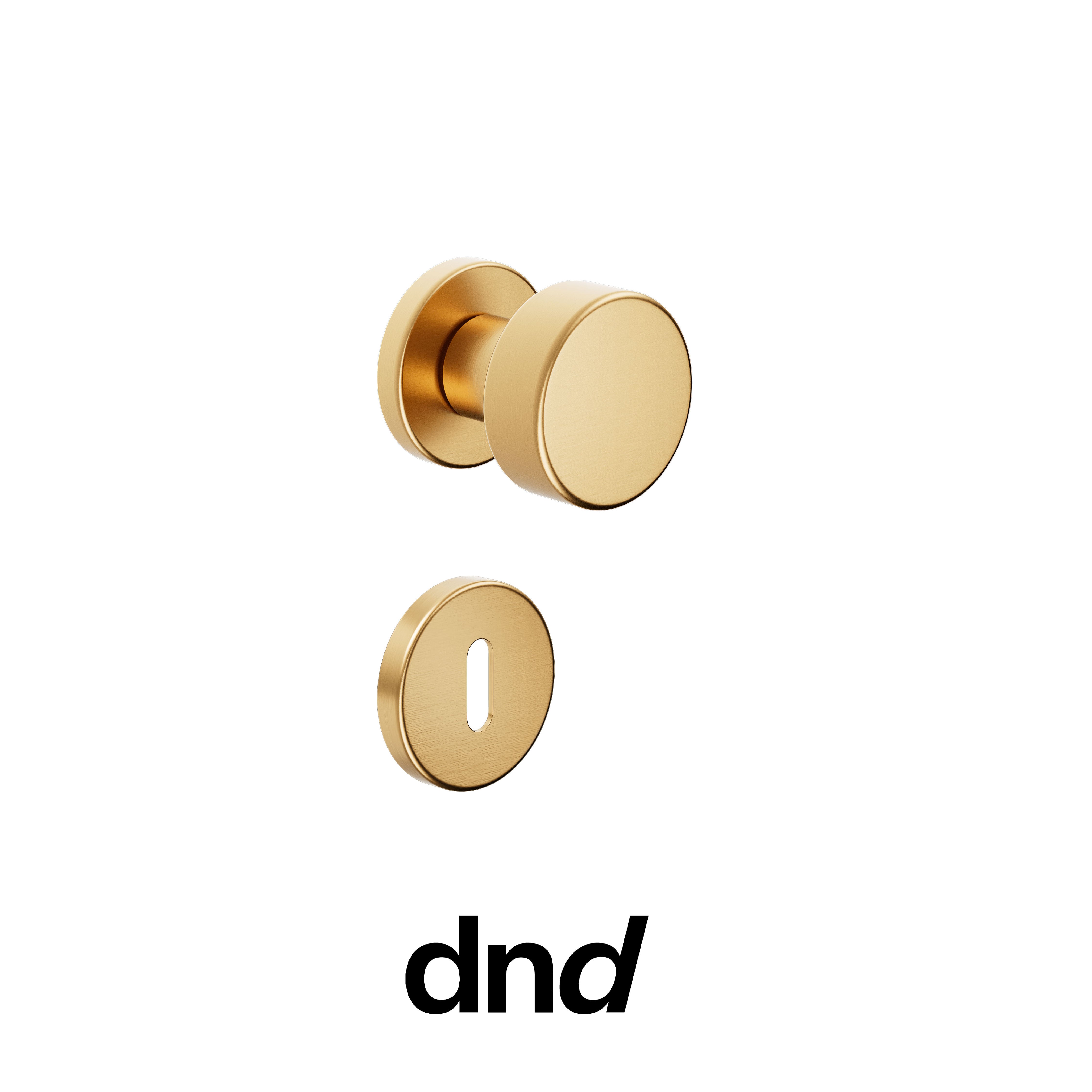 DND Rondò - Pomolo per porta interna - PVD-SG - Oro antico satinato / Vis Tonda Ø 50 - 7 mm / Patent