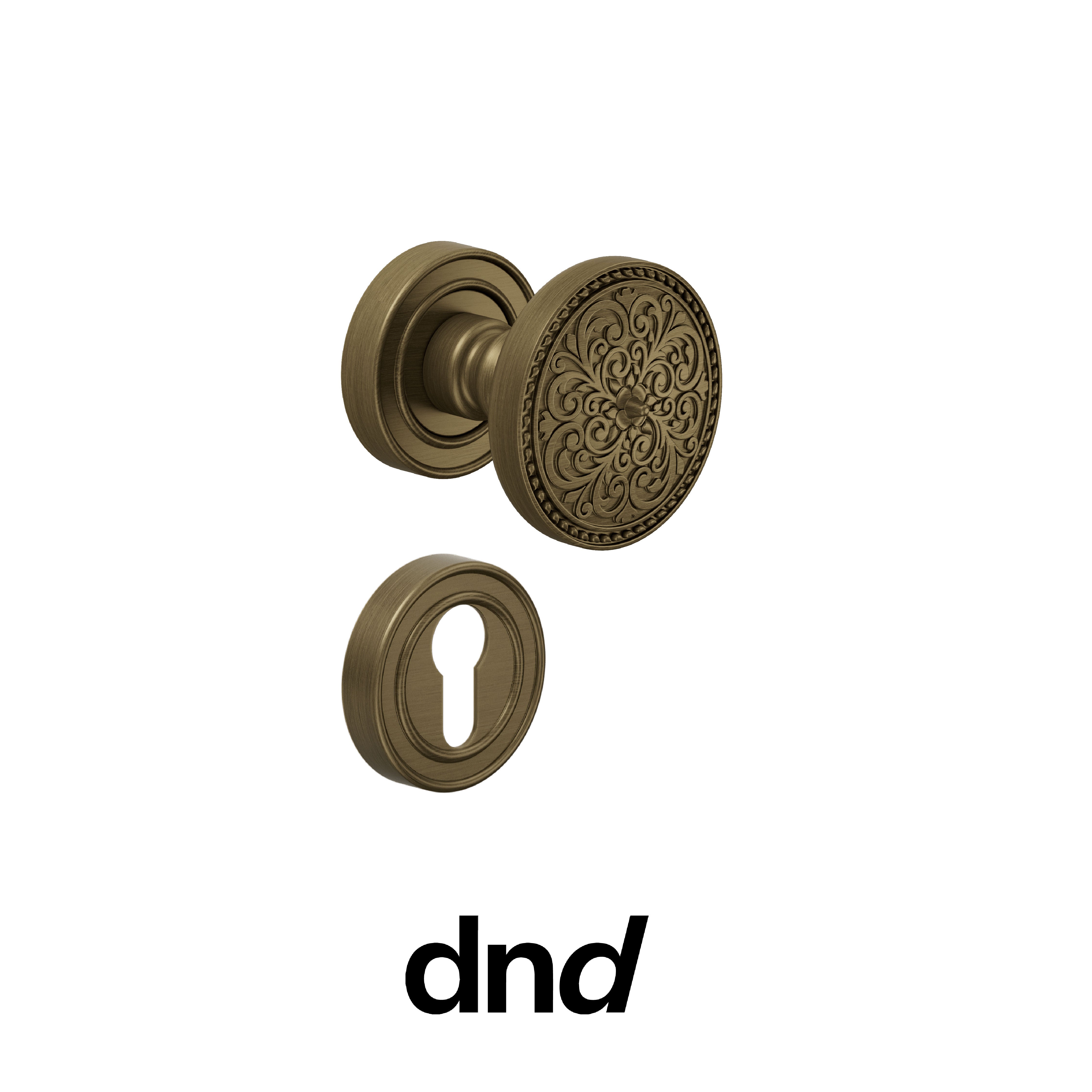 DND Fiorenza - Pomolo per porta interna - OGH - Bronzo satinato opaco / Fiorenza / Yale