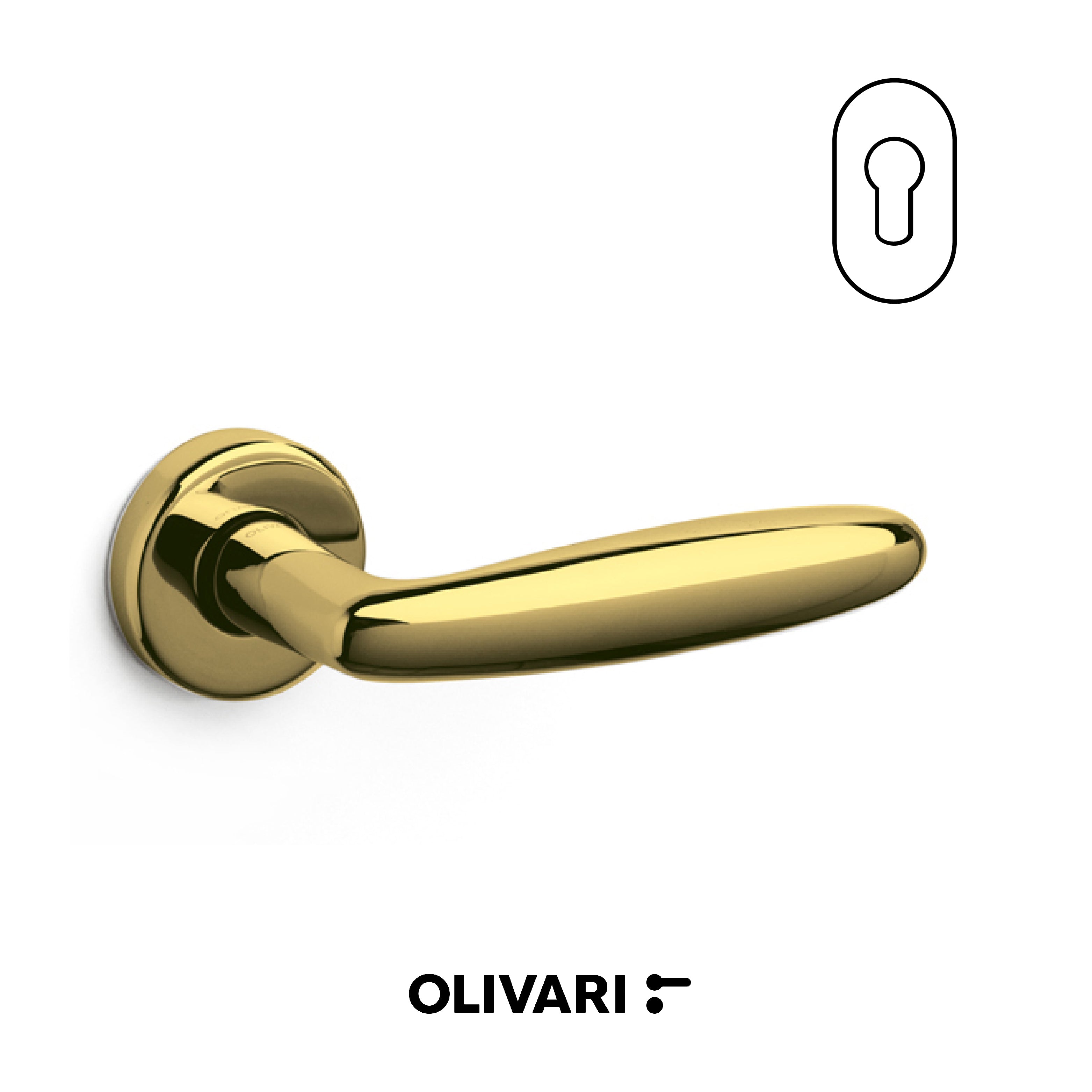 Flaminia - Olivari Maniglia per porta interna - Imhoff Handles