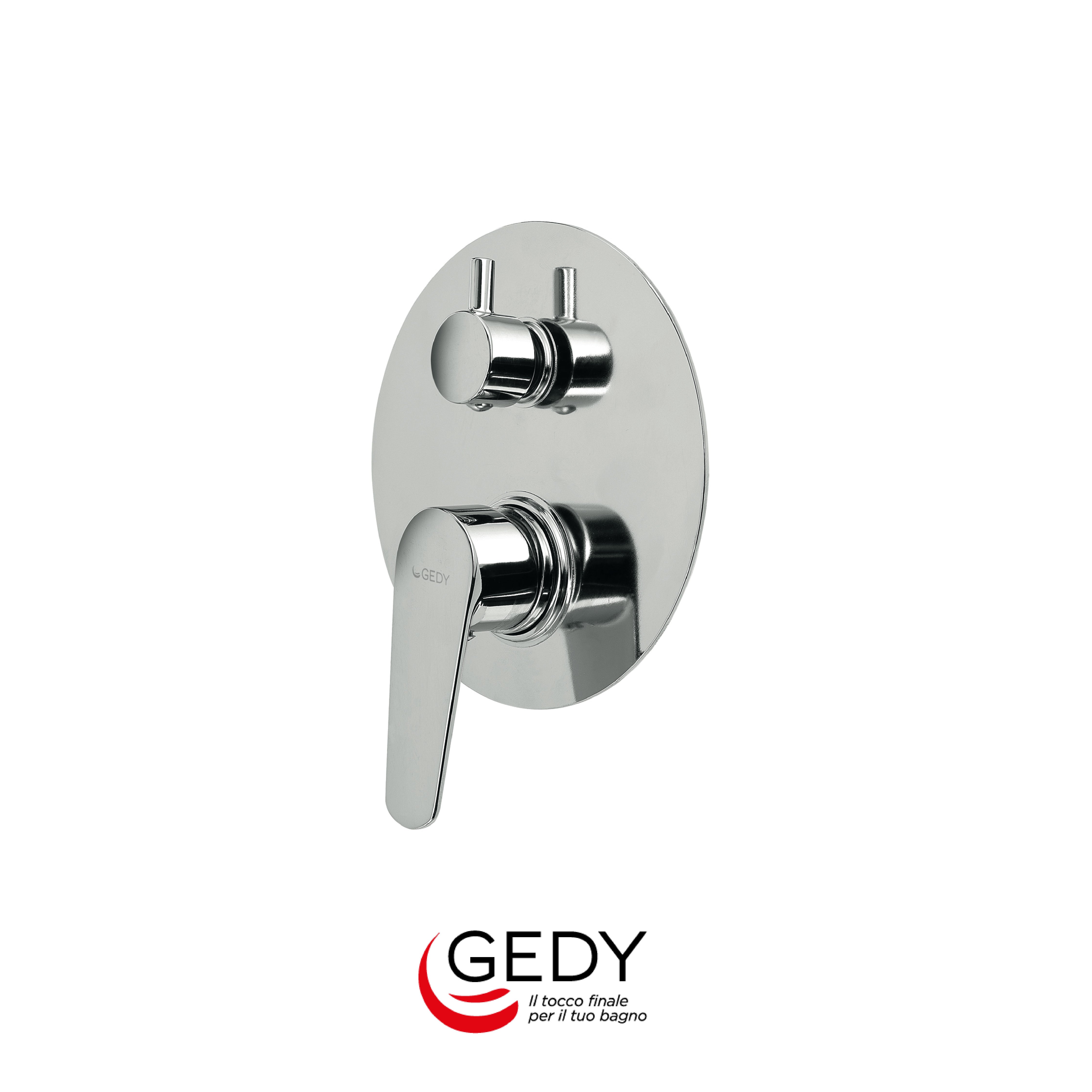 GEDY Como - Miscelatore monocomando a incasso doccia con deviatore a 2 vie - 13 - Cromato - chromed
