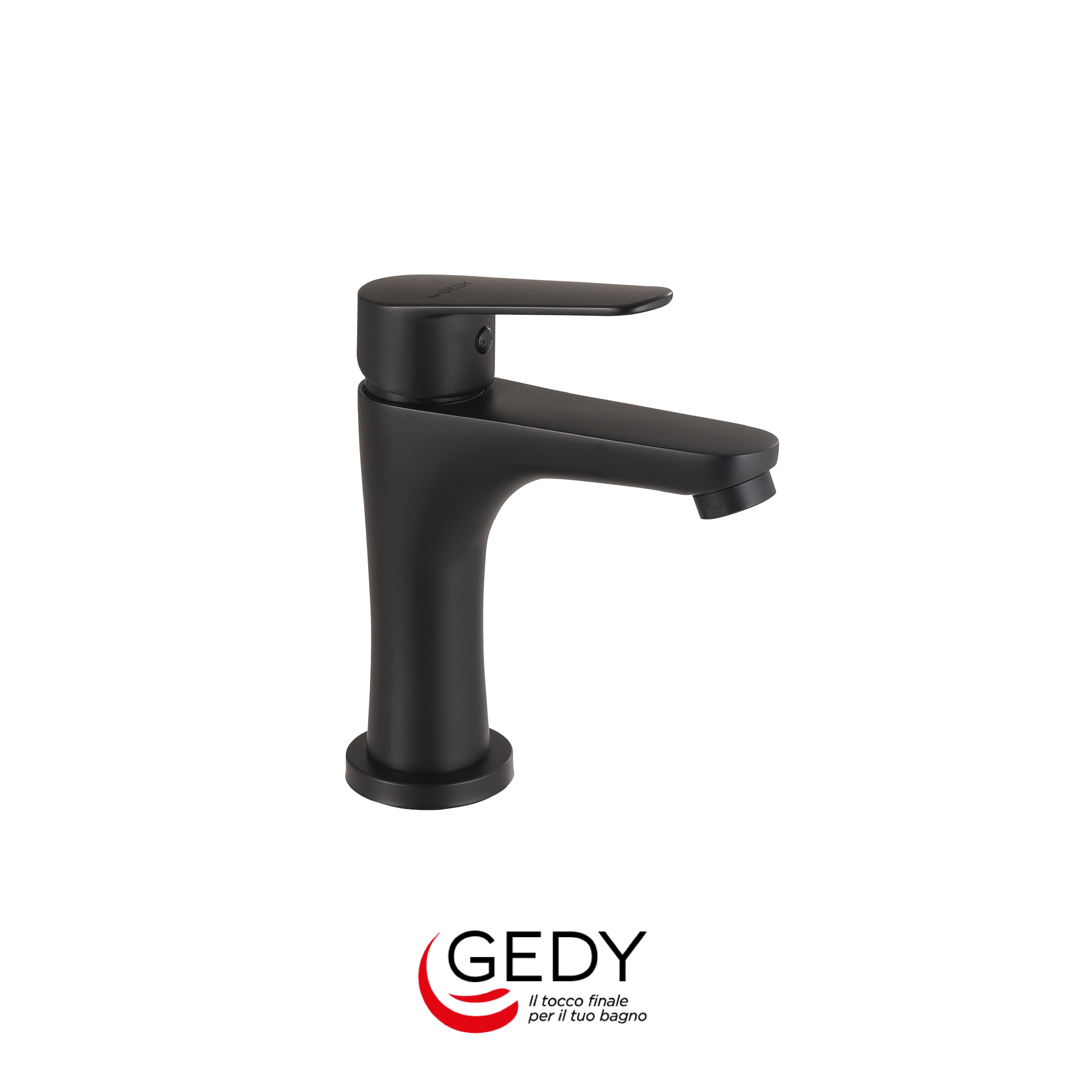 GEDY Como - Miscelatore monocomando basso per lavabo bagno - 14 - Nero matt