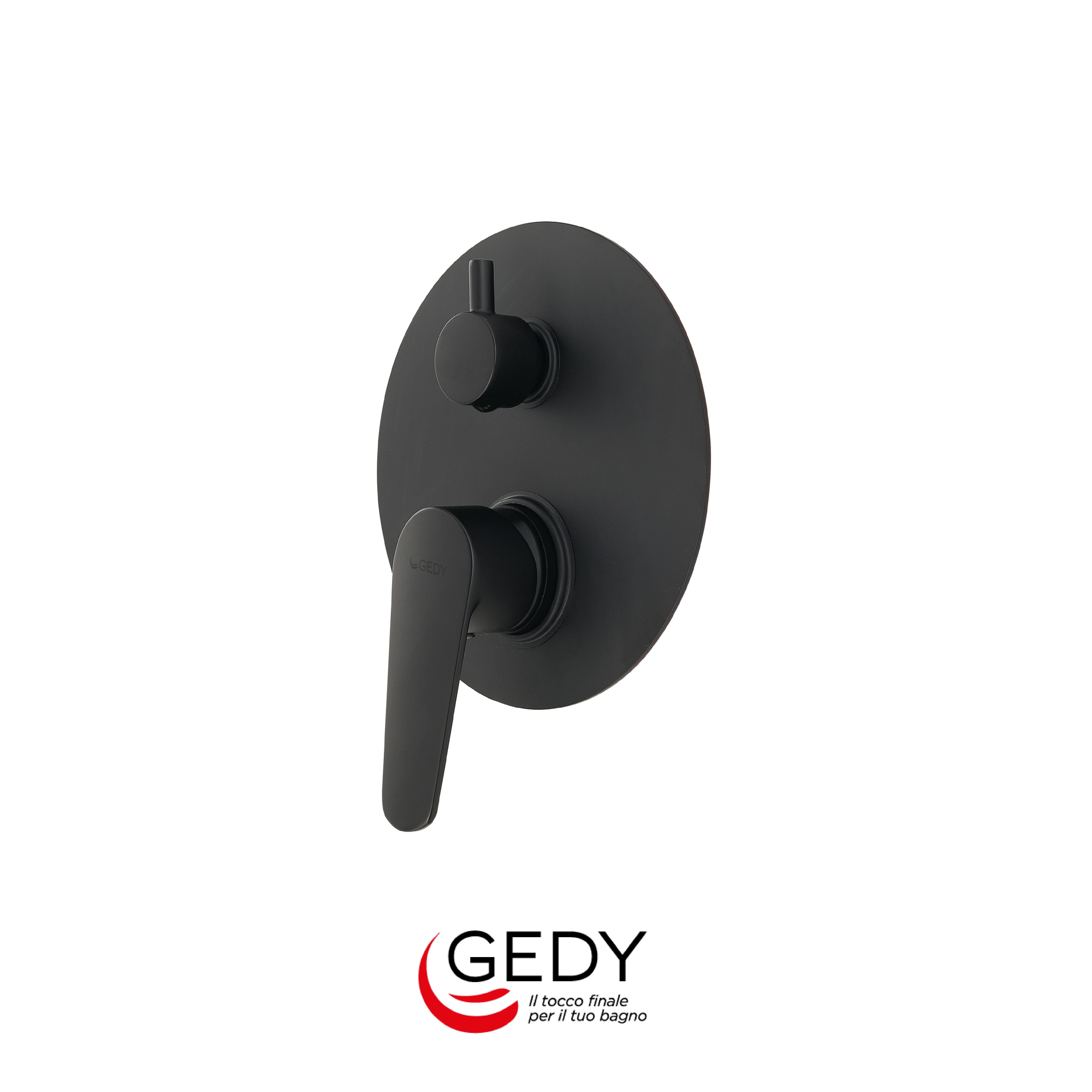 GEDY Como - Miscelatore monocomando a incasso doccia con deviatore a 2 vie - 14 - Nero matt