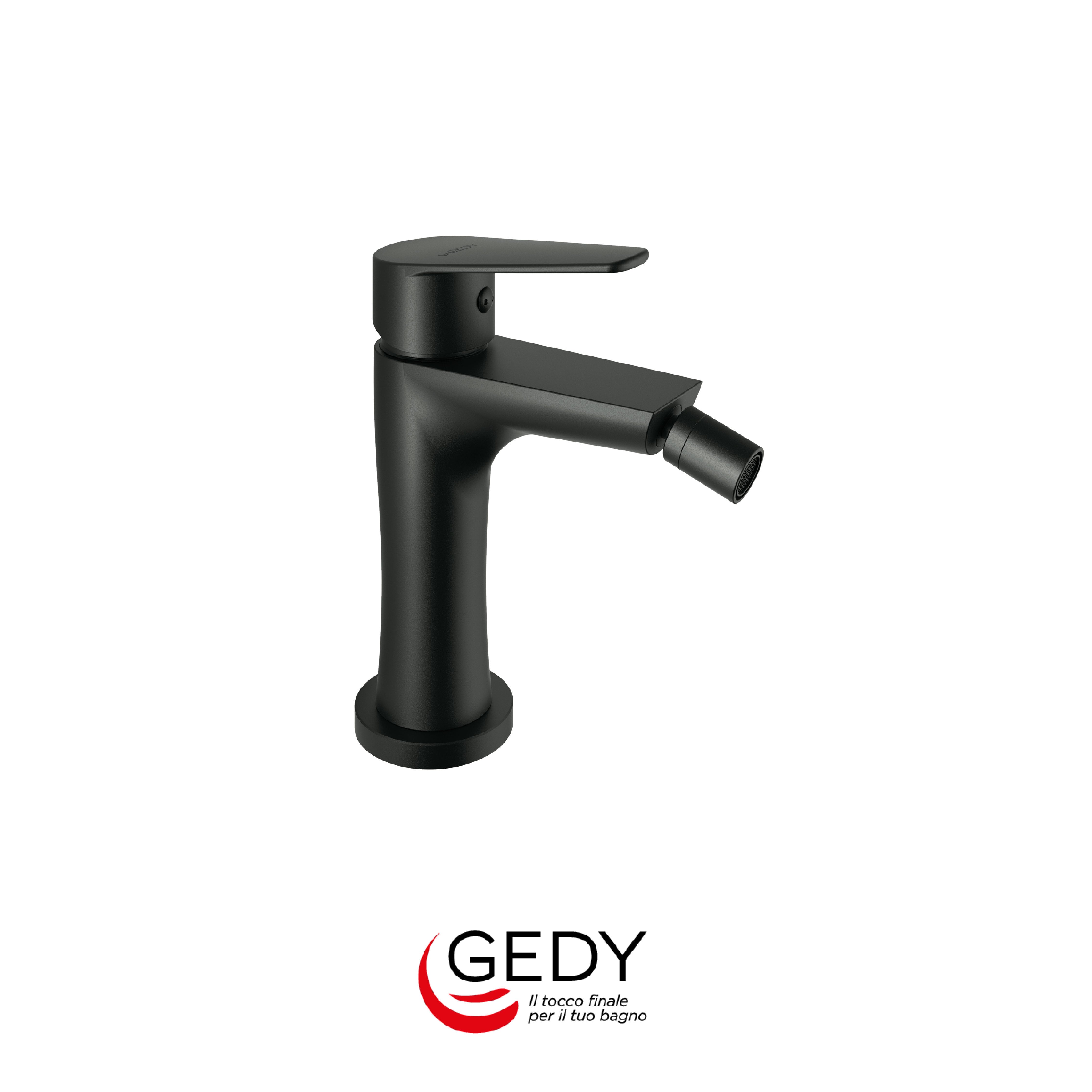 GEDY Como - Miscelatore monocomando basso per bidet - 14 - Nero matt