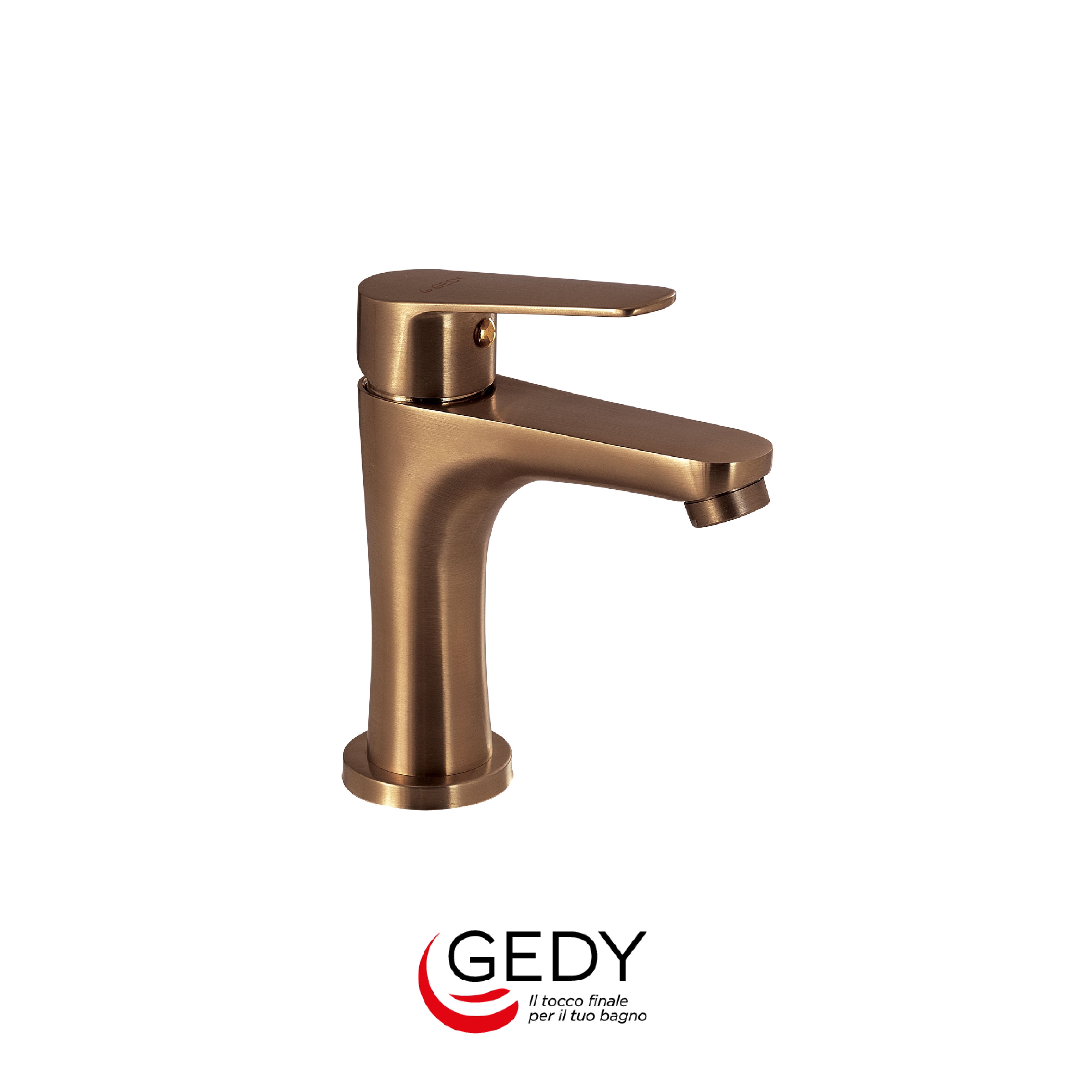 GEDY Como - Miscelatore monocomando basso per lavabo bagno - 82- Oro rosa