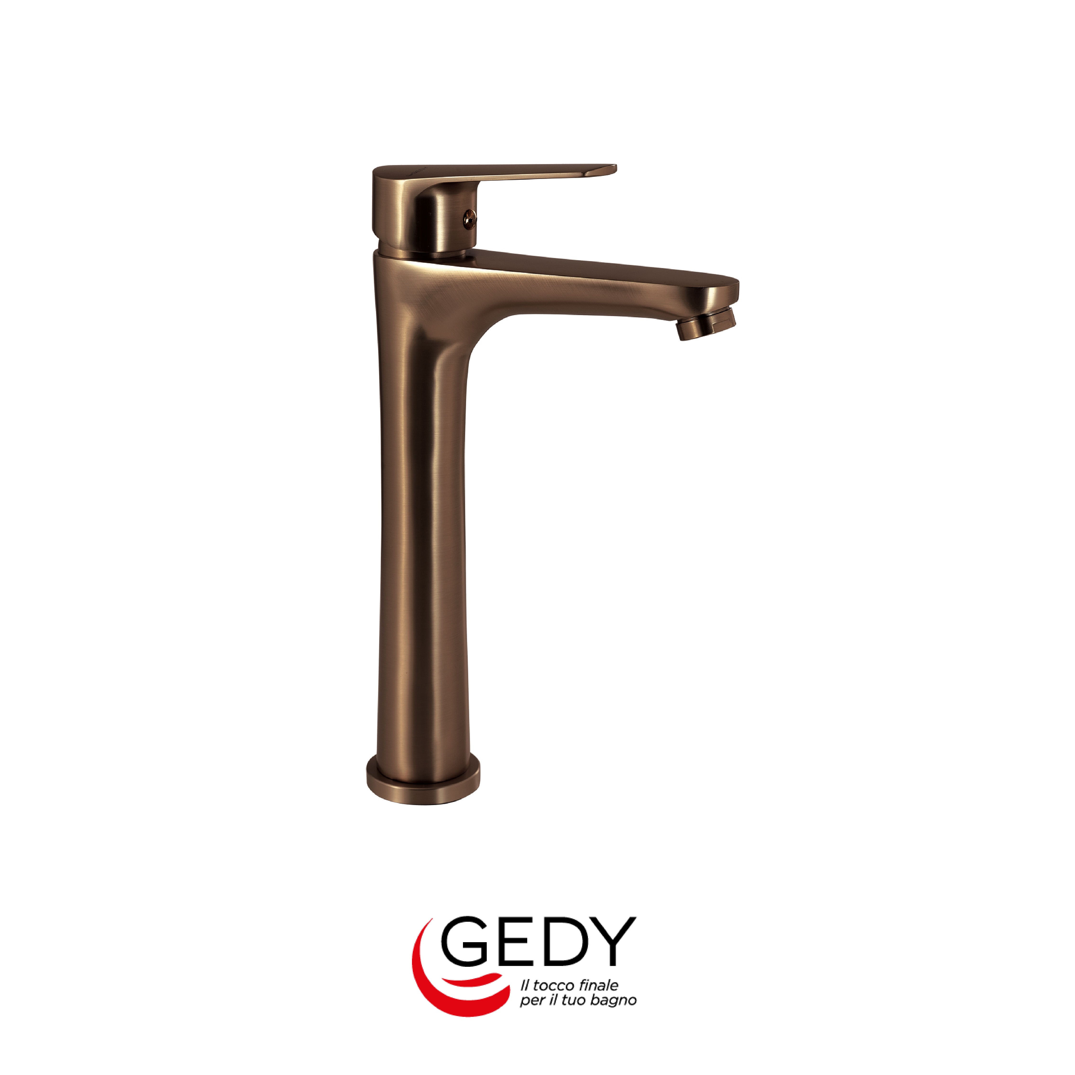 GEDY Como - Miscelatore monocomando alto per lavabo bagno - 82- Oro rosa
