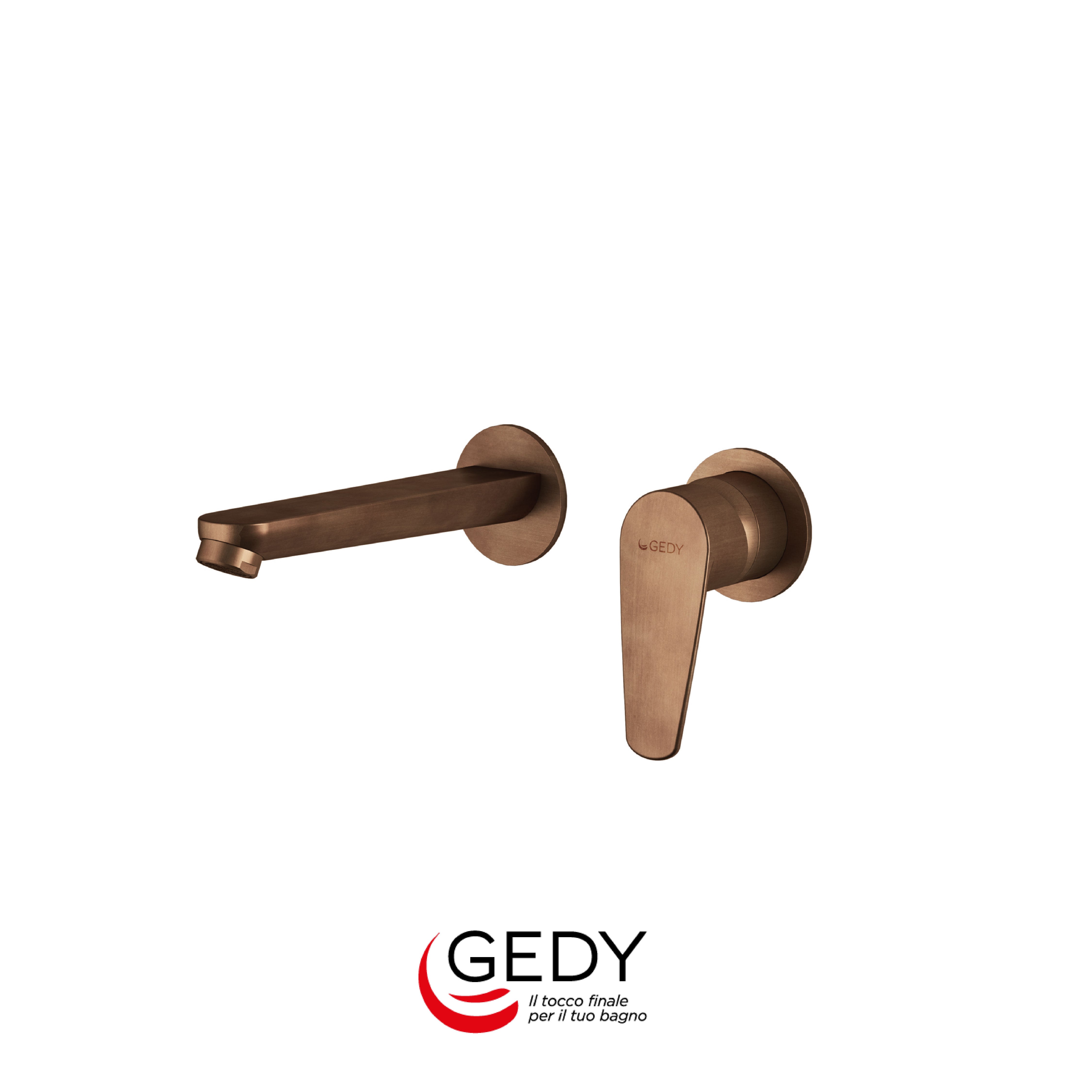 GEDY Como - Miscelatore da muro per lavabo - 82- Oro rosa