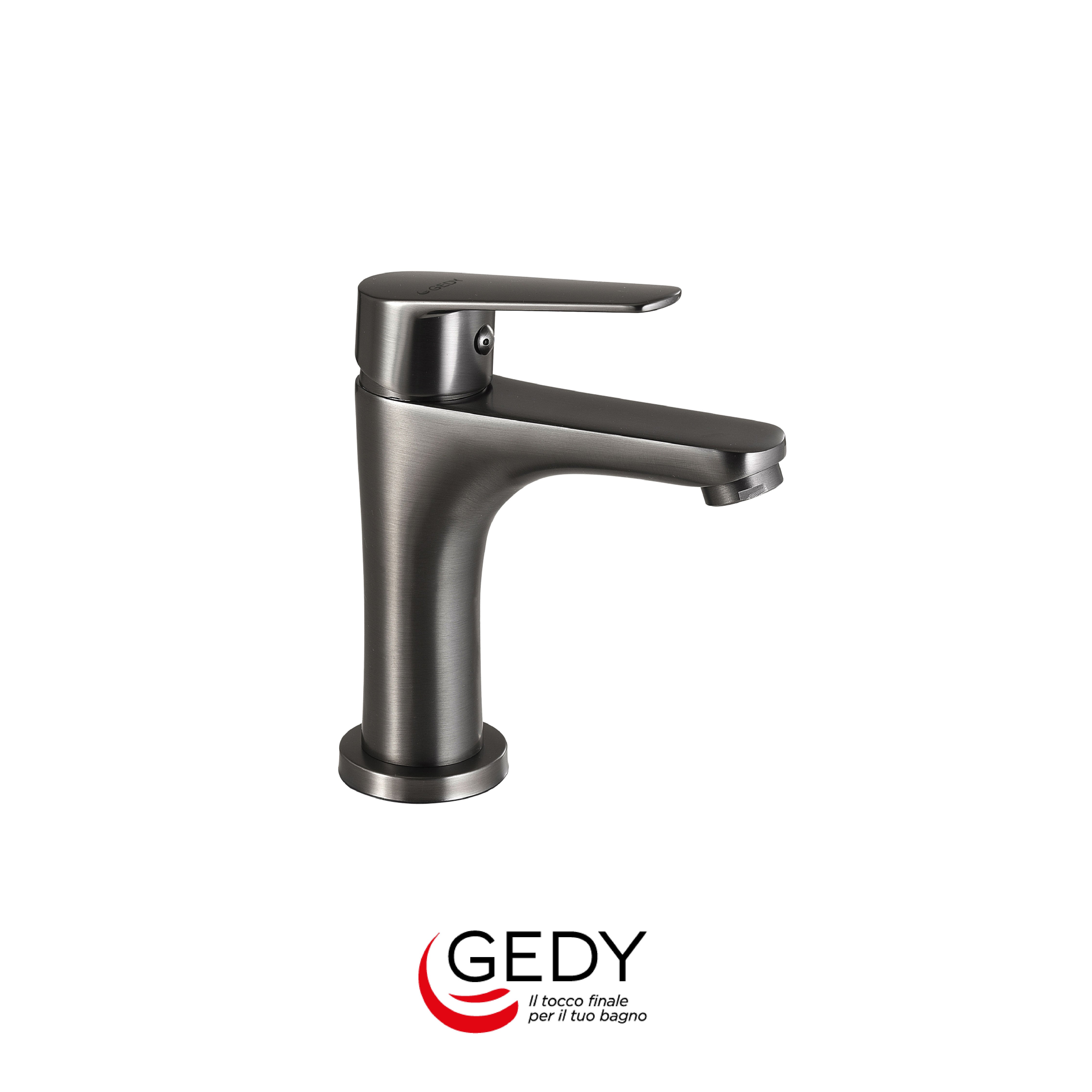GEDY Como - Miscelatore monocomando basso per lavabo bagno - 81 - Gun metal