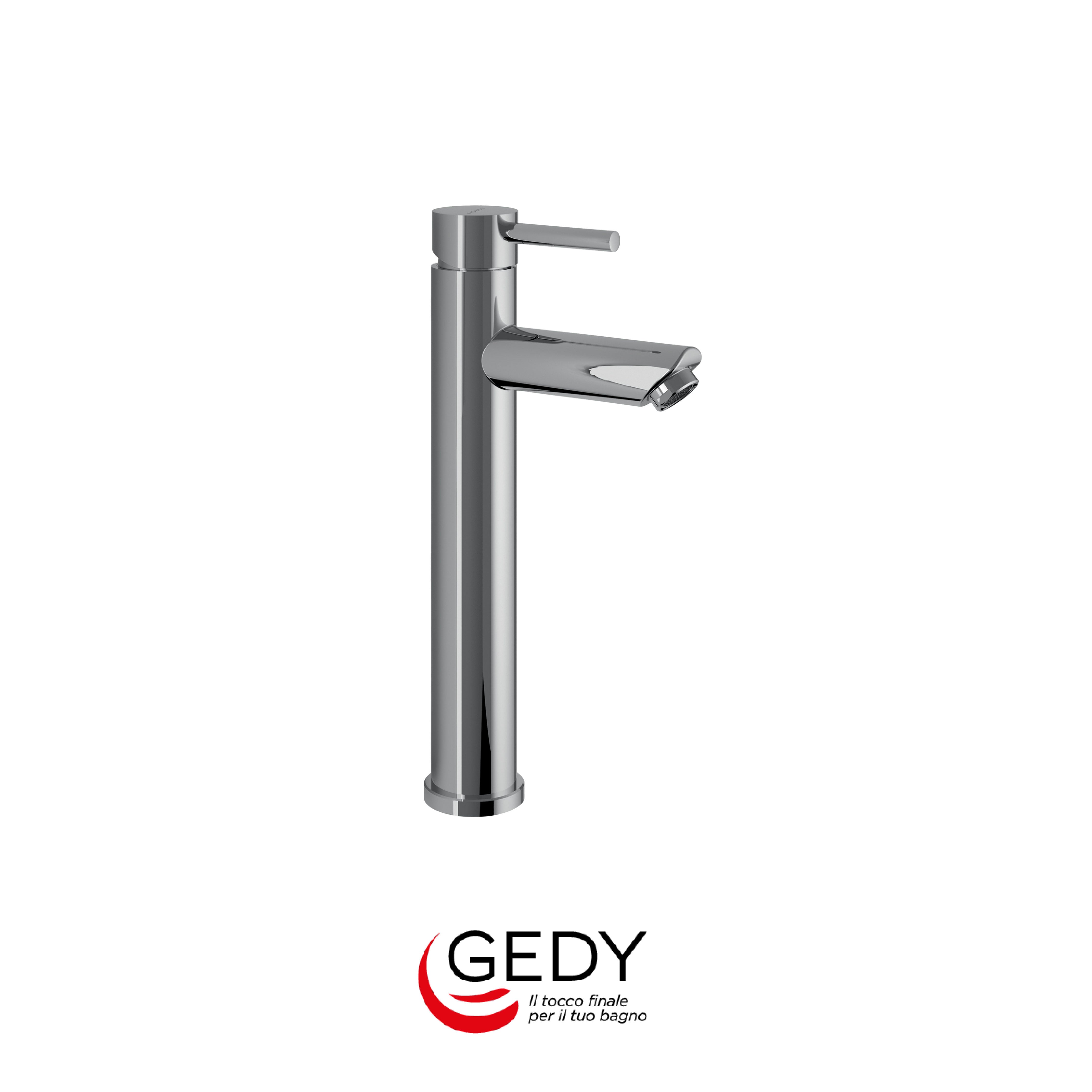 GEDY Garda - Miscelatore monocomando alto per lavabo bagno - 13 - Cromato - chromed