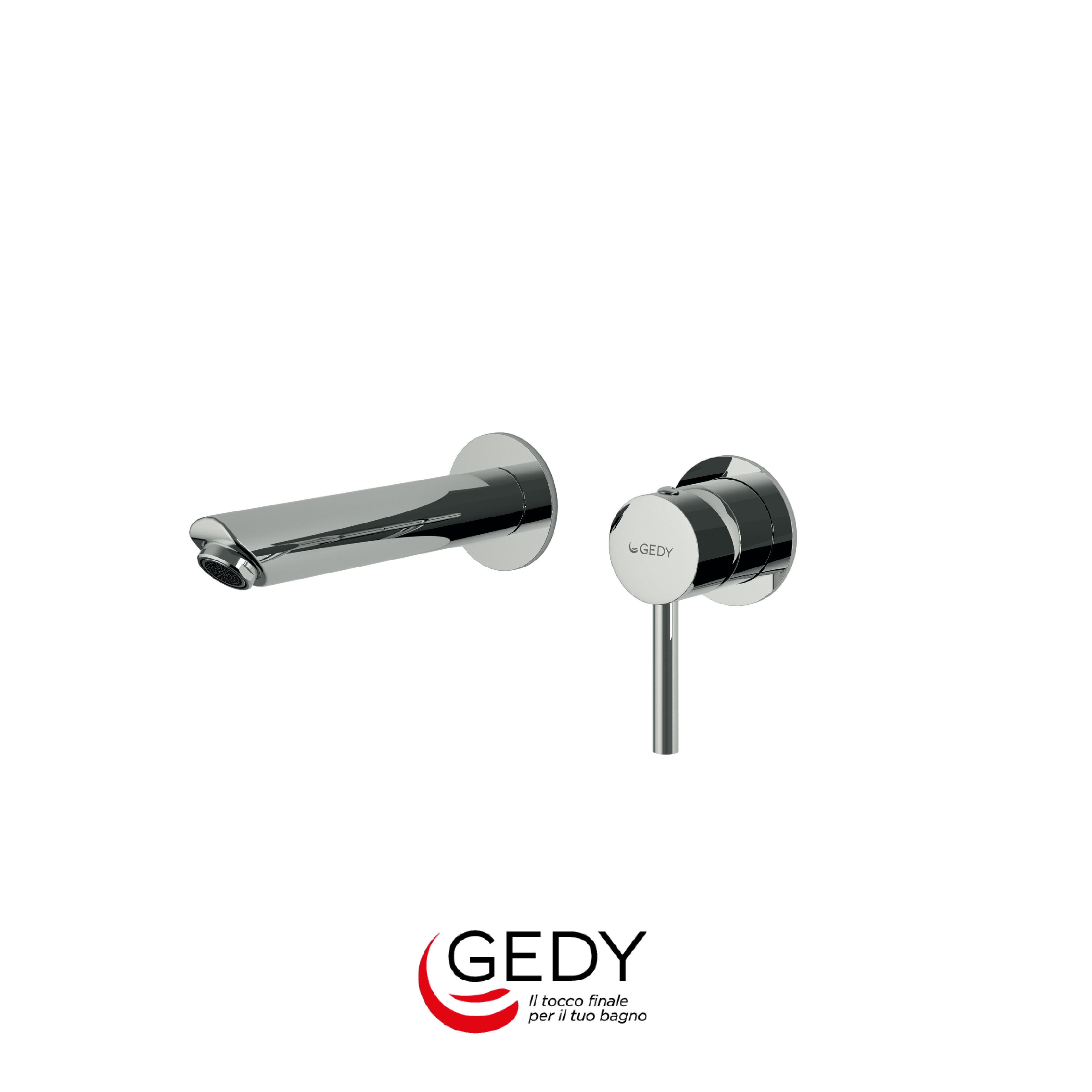 GEDY Garda - Miscelatore da muro per lavabo - 13 - Cromato - chromed