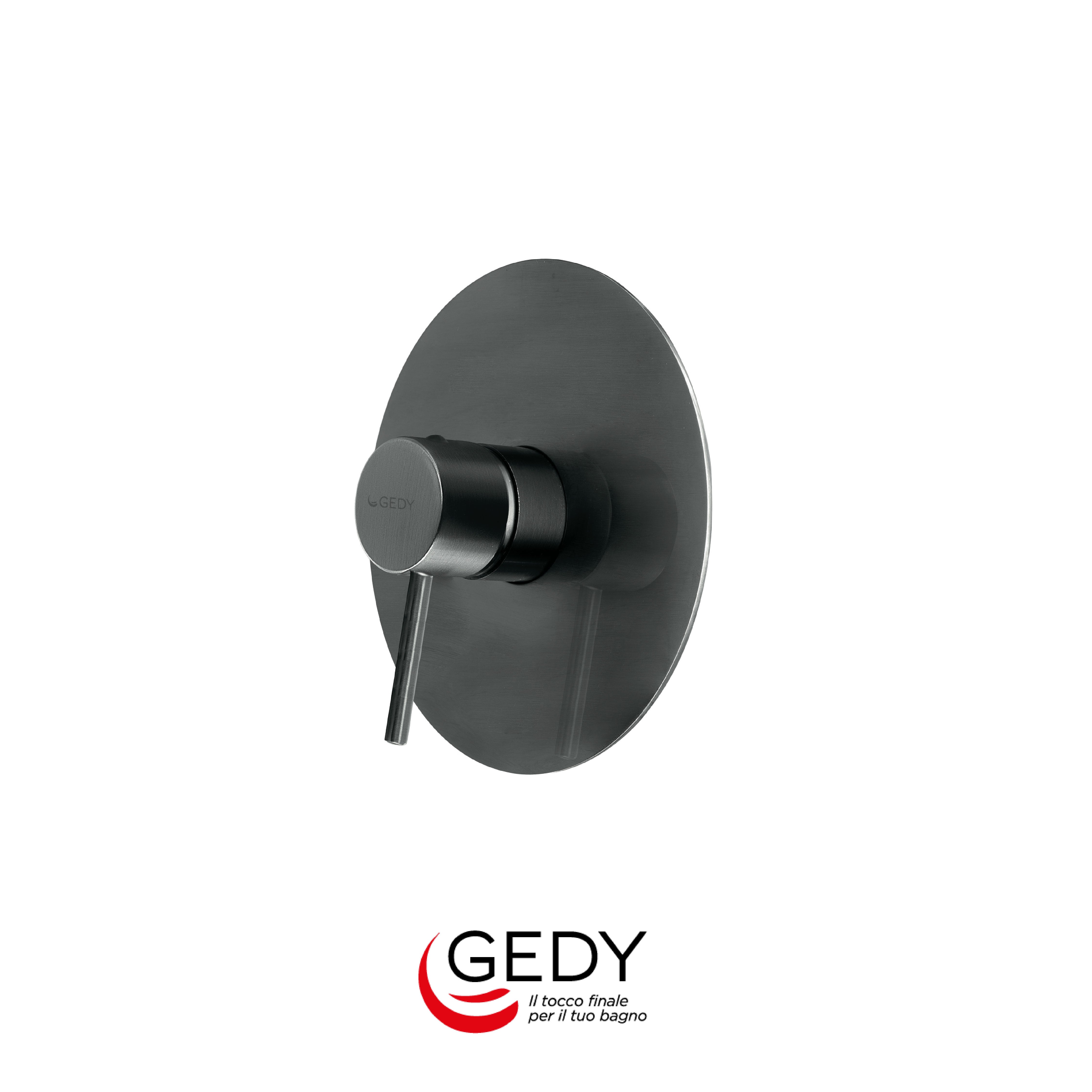 GEDY Garda - Miscelatore monocomando doccia a incasso a 1 via - 81 - Gun metal