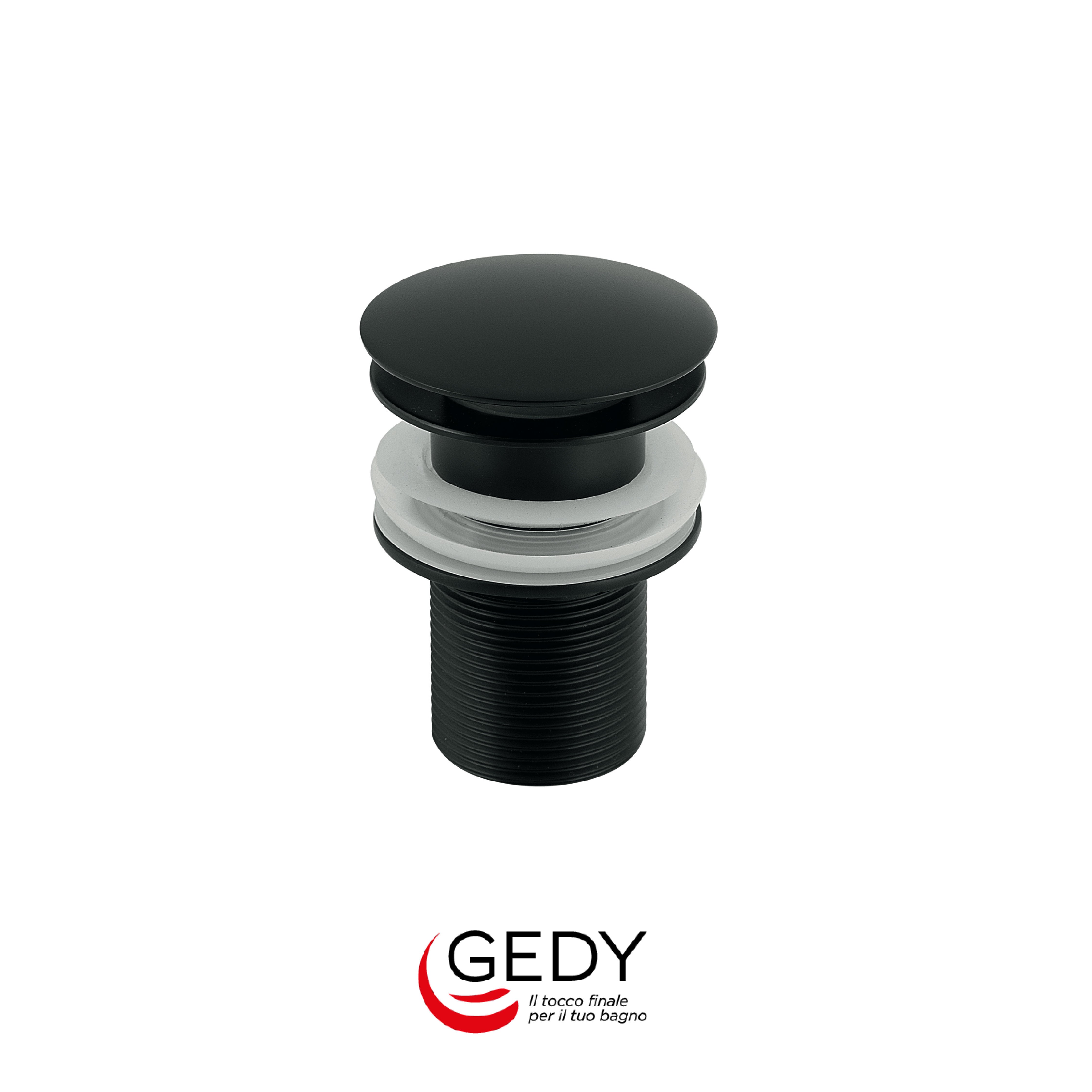 GEDY Clic Clac - Piletta universale pop up in acciaio - Nero matt