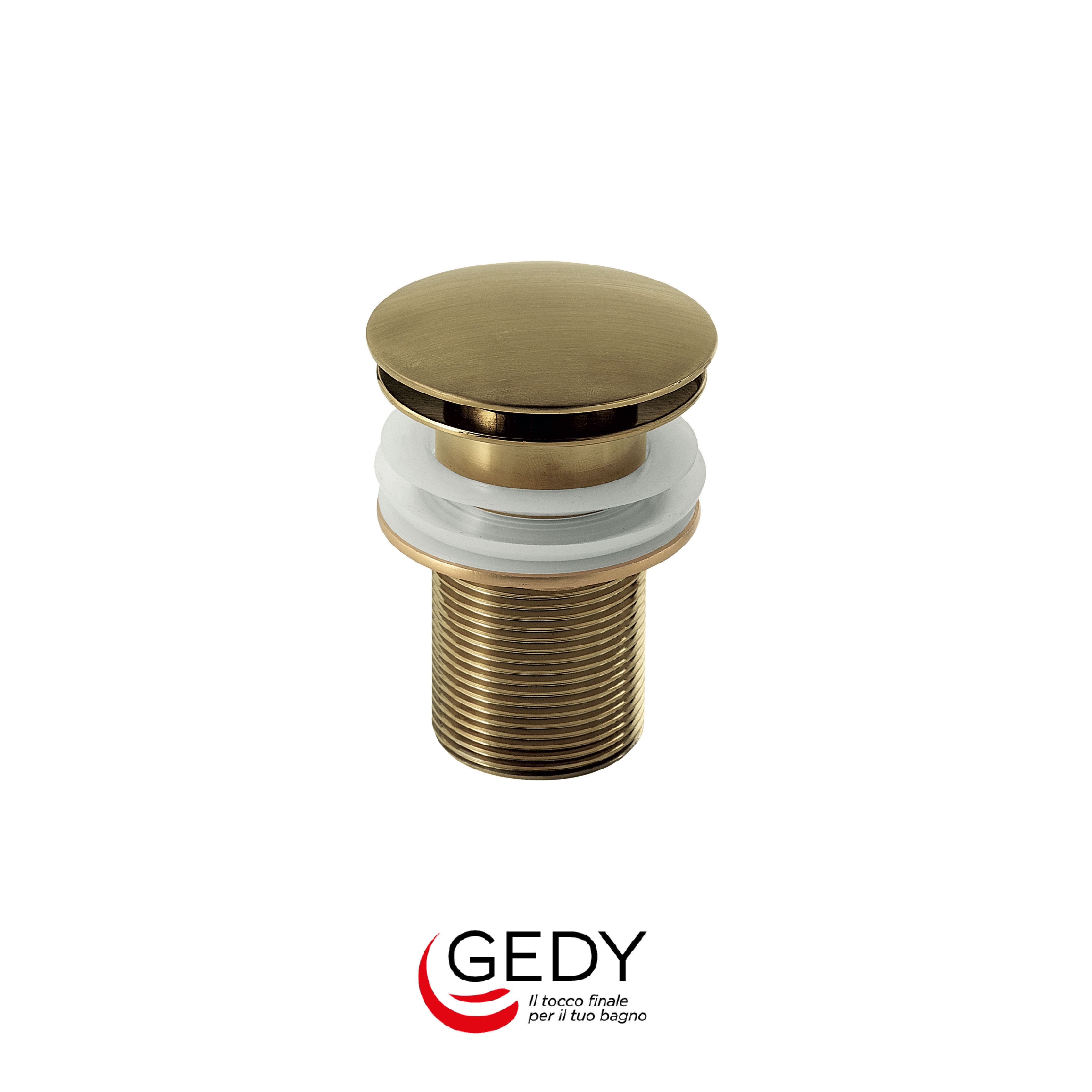 GEDY Clic Clac - Piletta universale pop up in acciaio - Oro matt