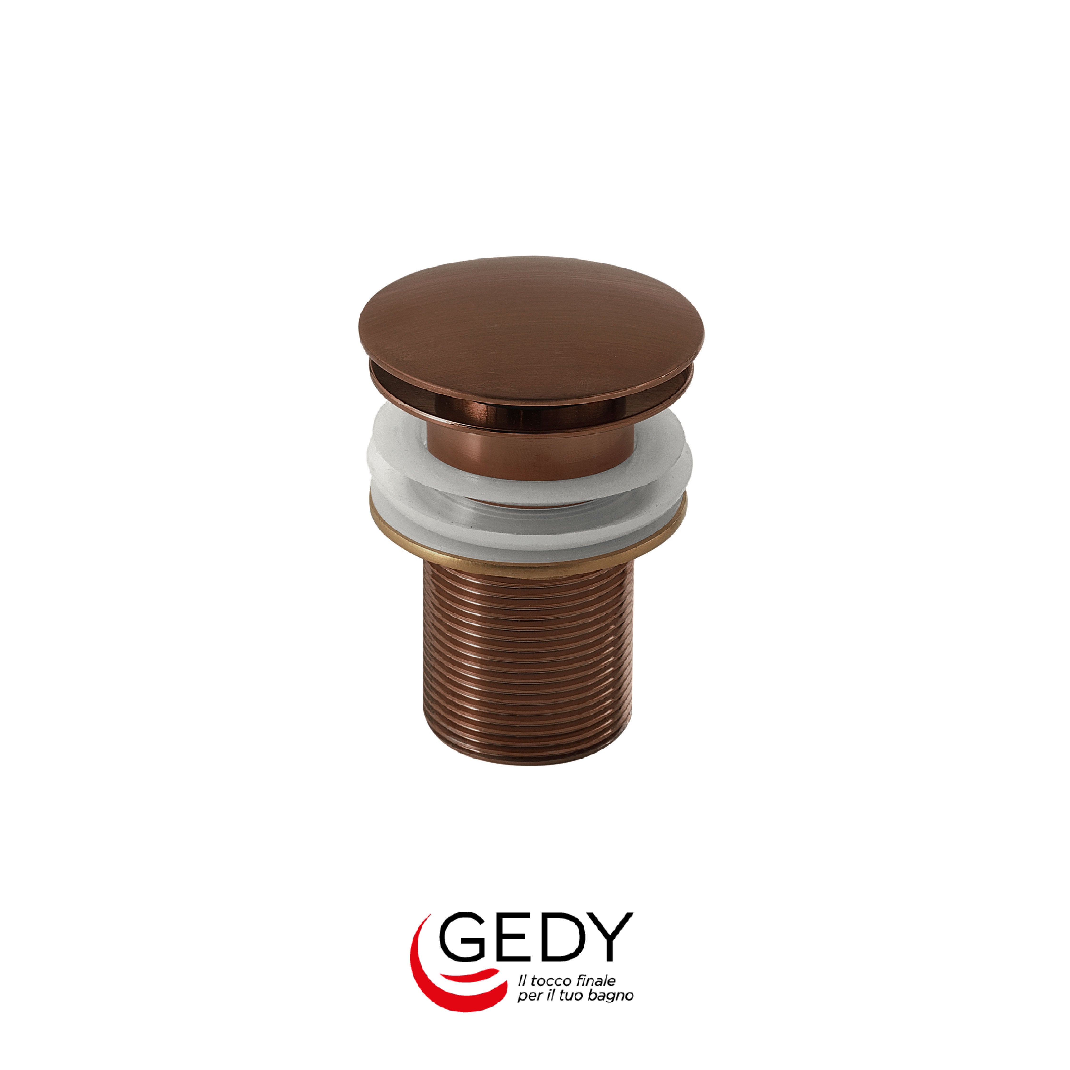 GEDY Clic Clac - Piletta universale pop up in acciaio - Oro rosa