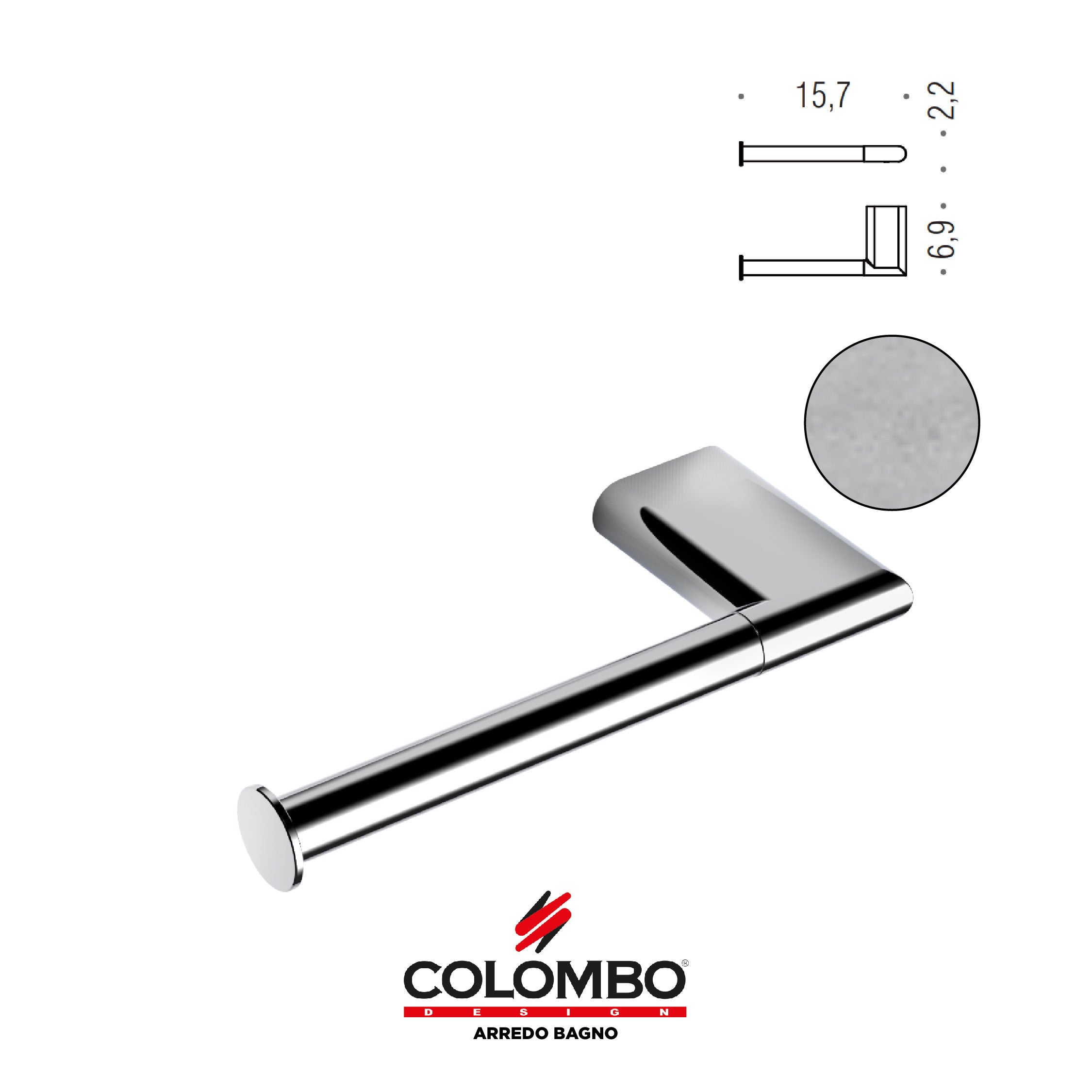 Mini Porta rotolo sinistro - Colombo design arredo bagno - Imhoff Handles
