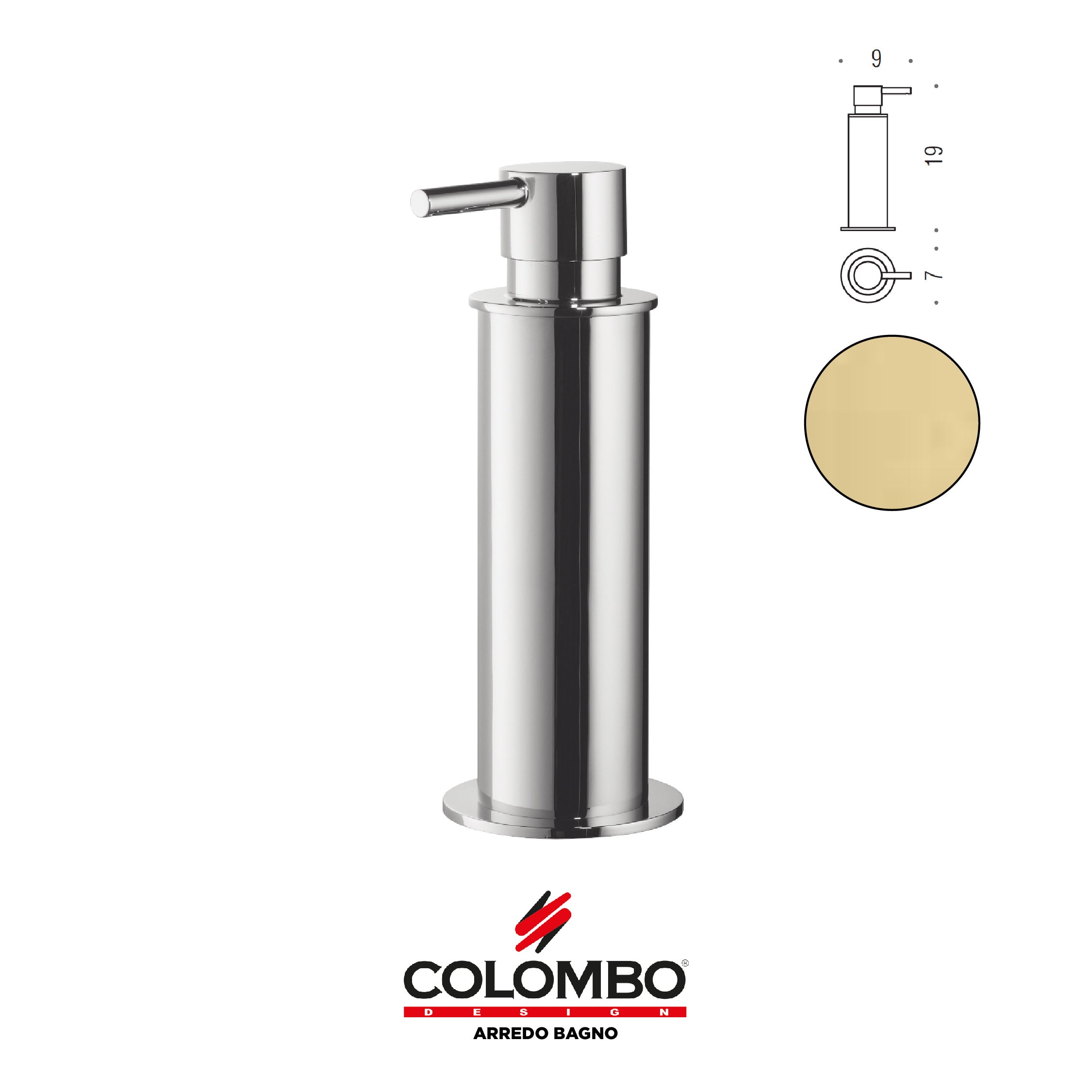Mini Spandisapone d'appoggio (L 0,15) - Colombo design arredo bagno - Imhoff Handles
