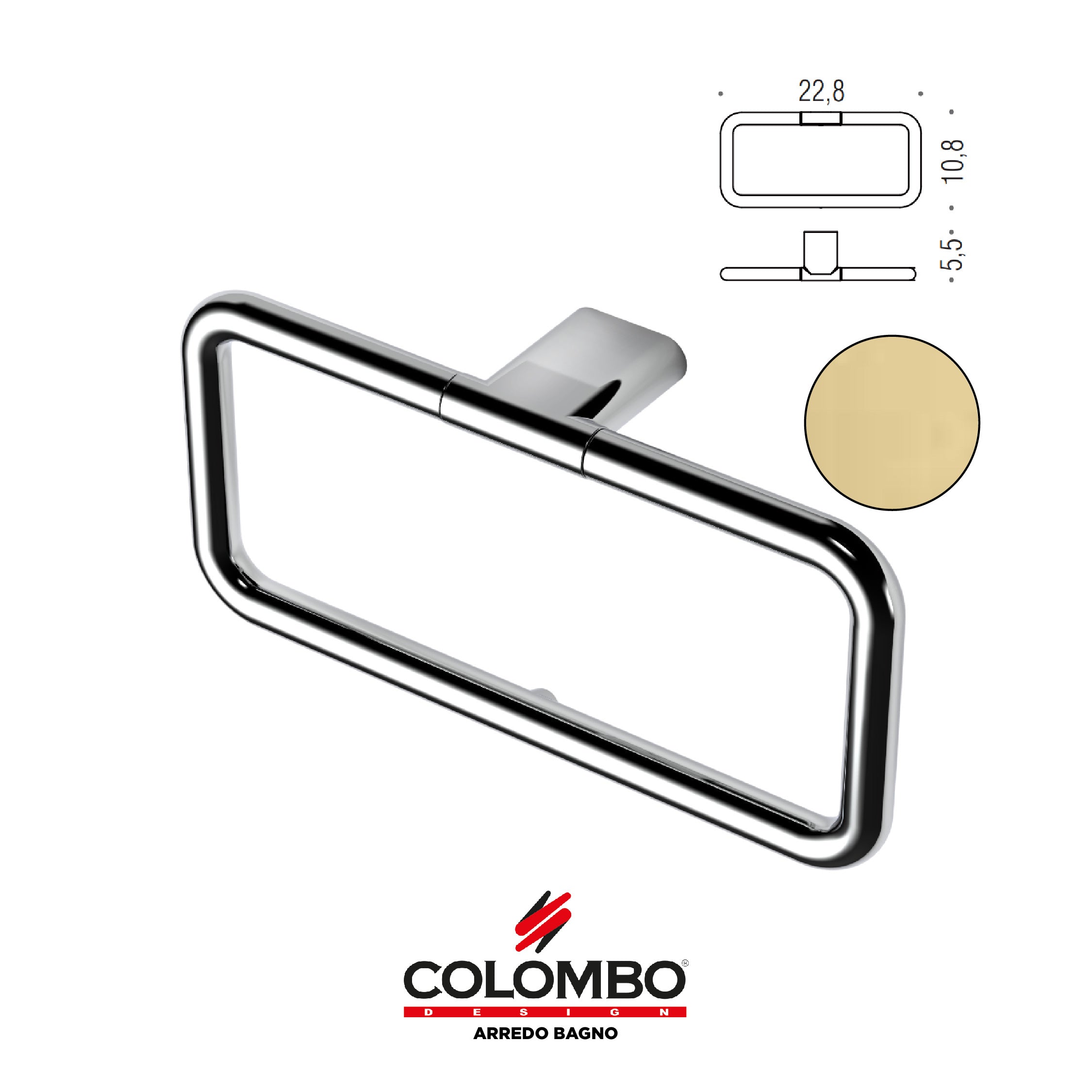 Mini Porta salvietta ad anello - Colombo design arredo bagno - Imhoff Handles