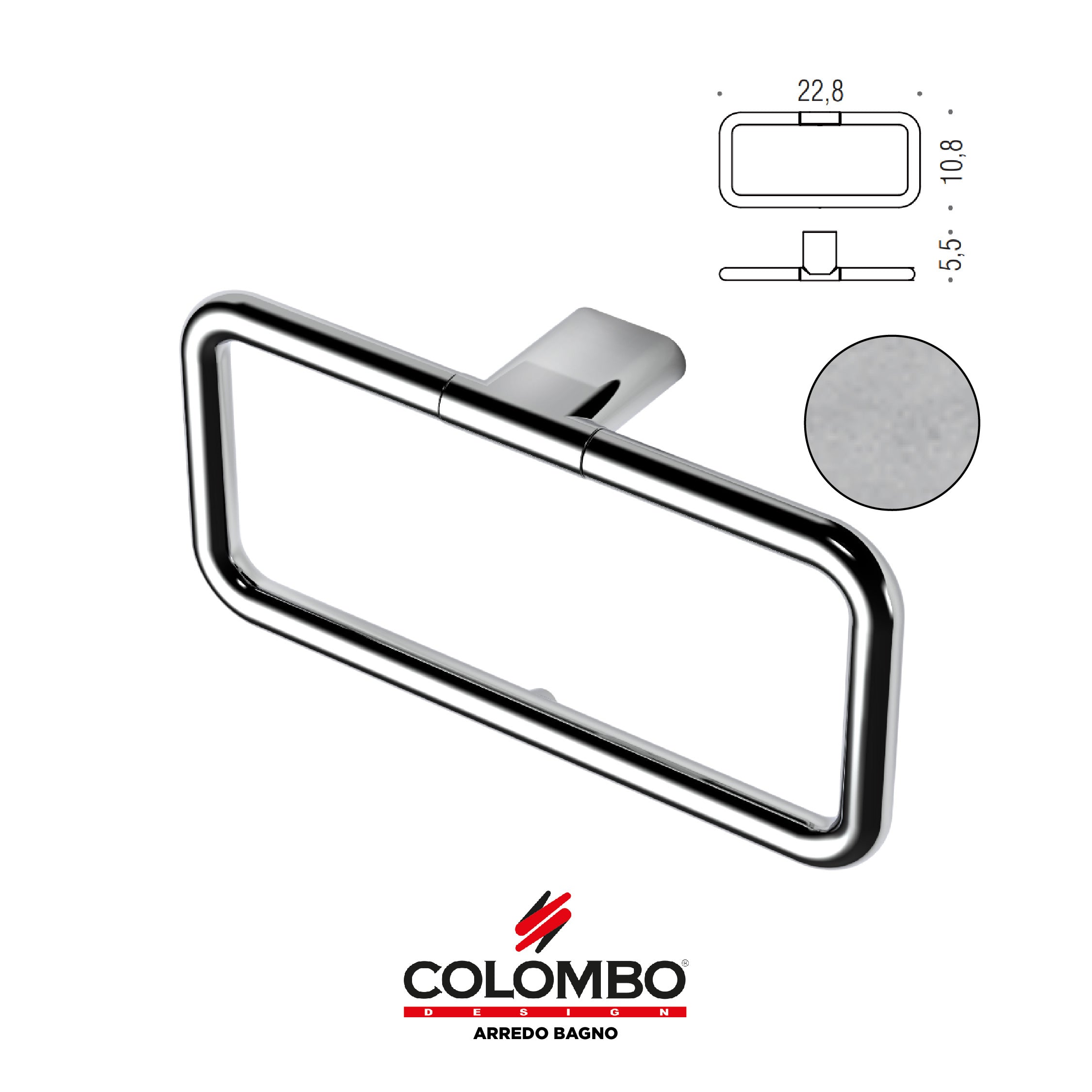 Mini Porta salvietta ad anello - Colombo design arredo bagno - Imhoff Handles