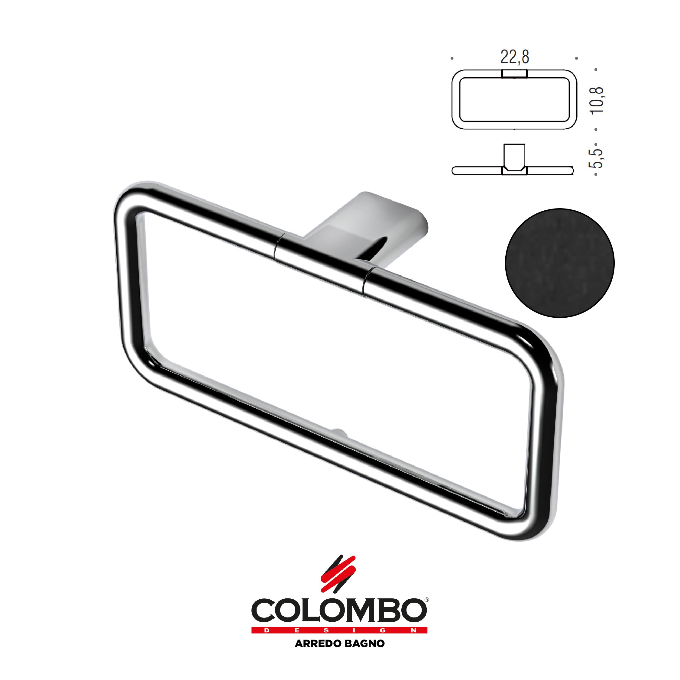 Mini Porta salvietta ad anello - Colombo design arredo bagno - Imhoff Handles