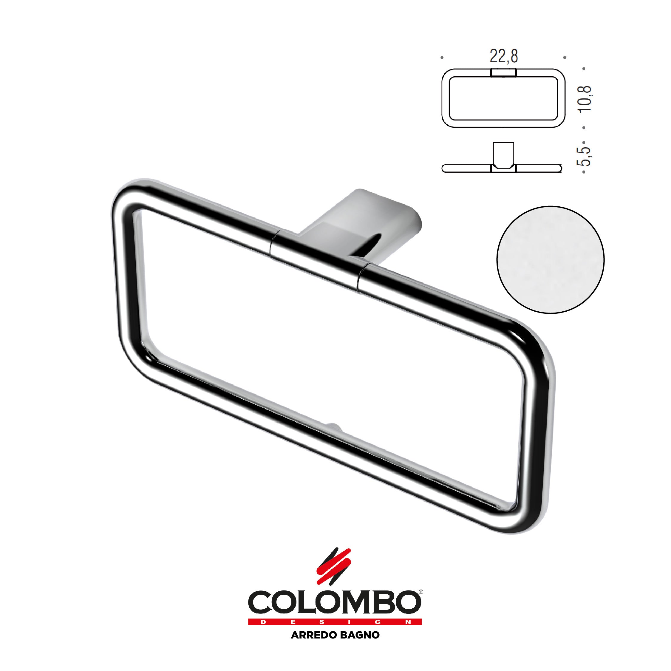 Mini Porta salvietta ad anello - Colombo design arredo bagno - Imhoff Handles