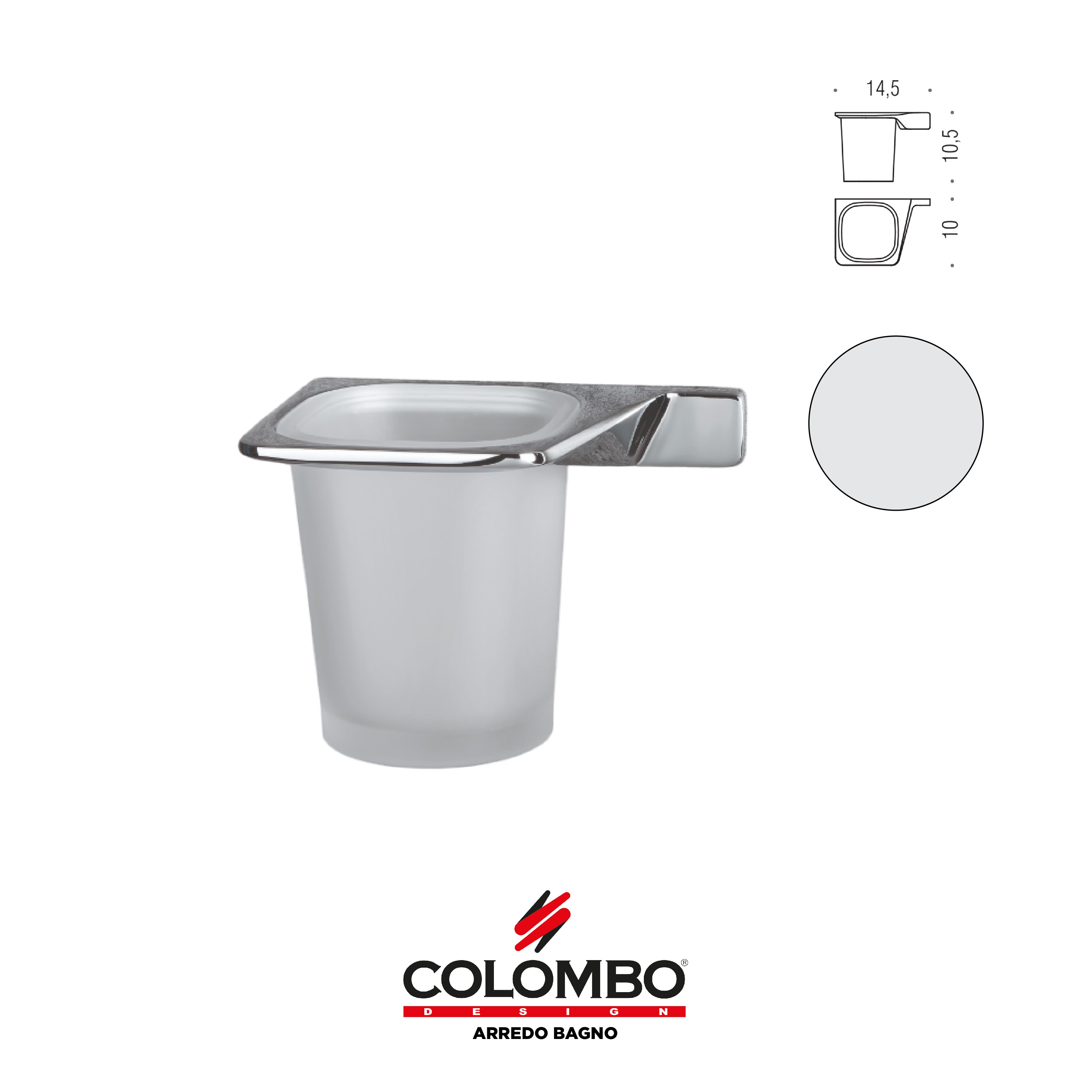 Alizé Porta bicchiere sinistro - Colombo design arredo bagno - Imhoff Handles