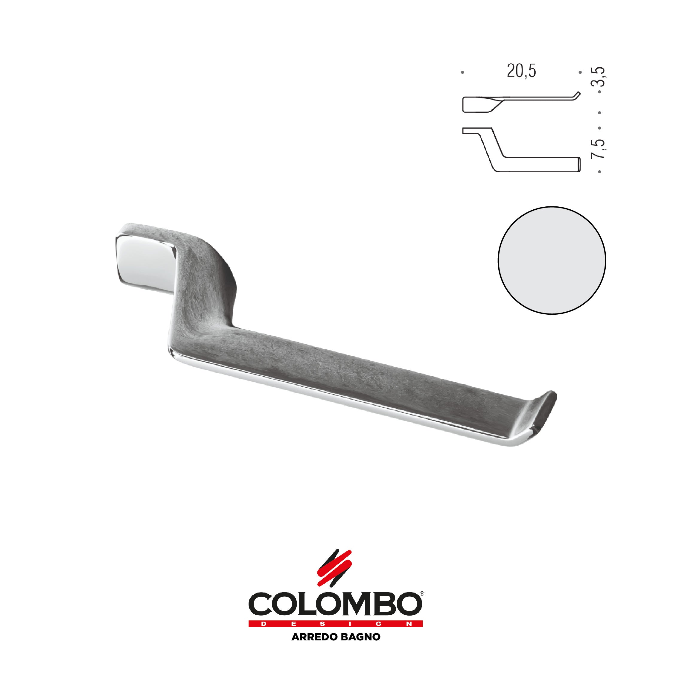 Alizé Porta rotolo destro - Colombo design arredo bagno - Imhoff Handles