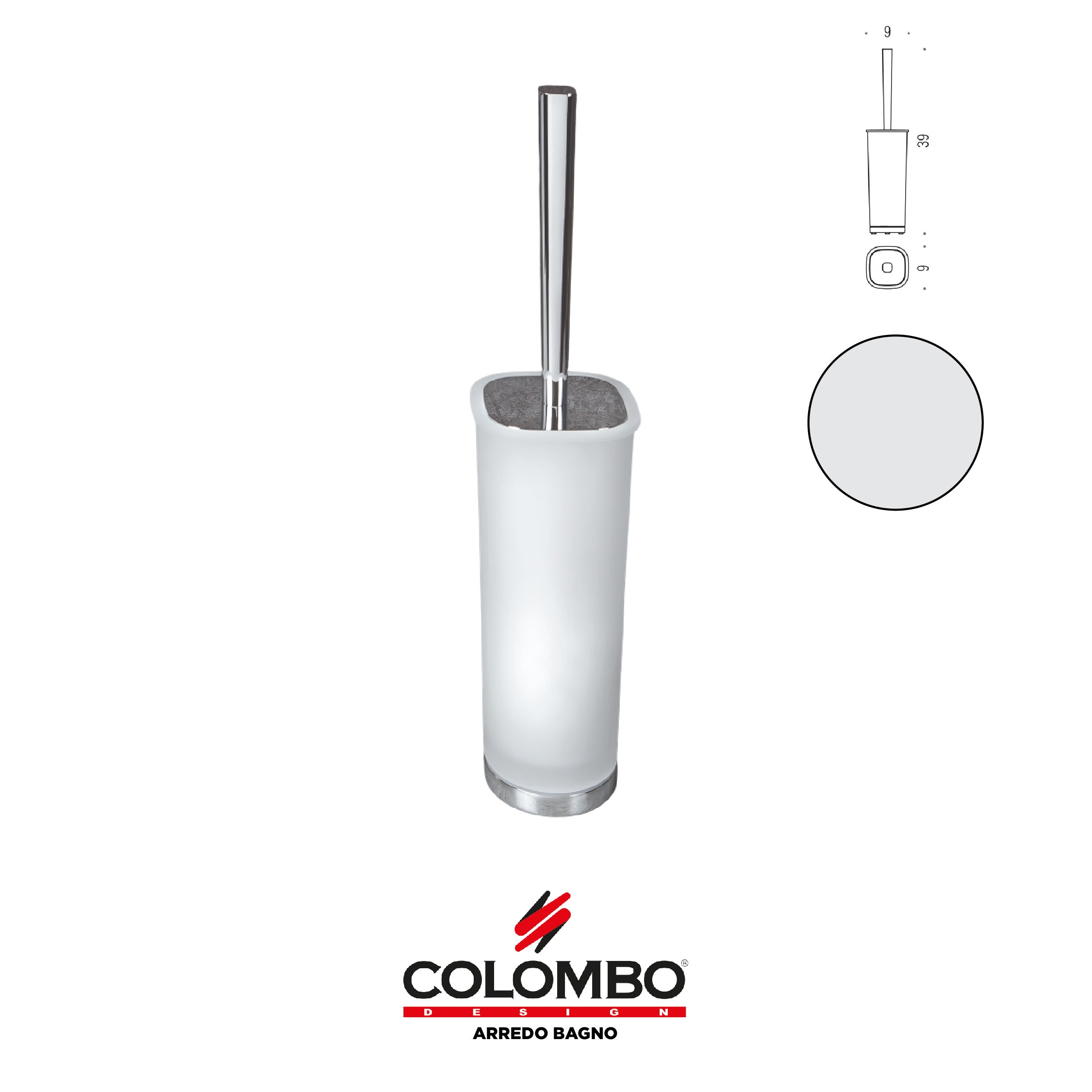 Alizé Porta scopino d'appoggio - Colombo design arredo bagno - Imhoff Handles