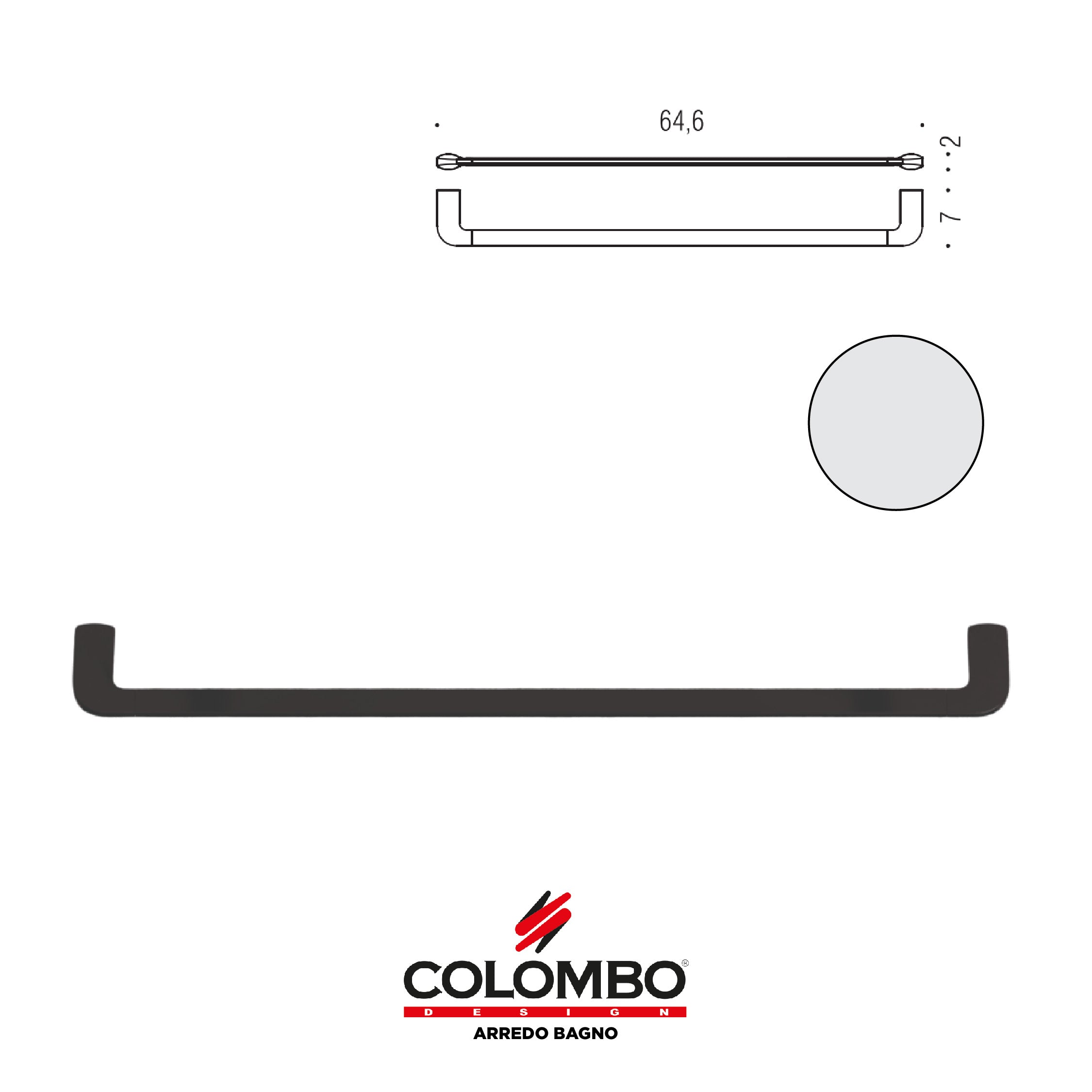 Trenta Porta salvietta - Colombo design arredo bagno - Imhoff Handles