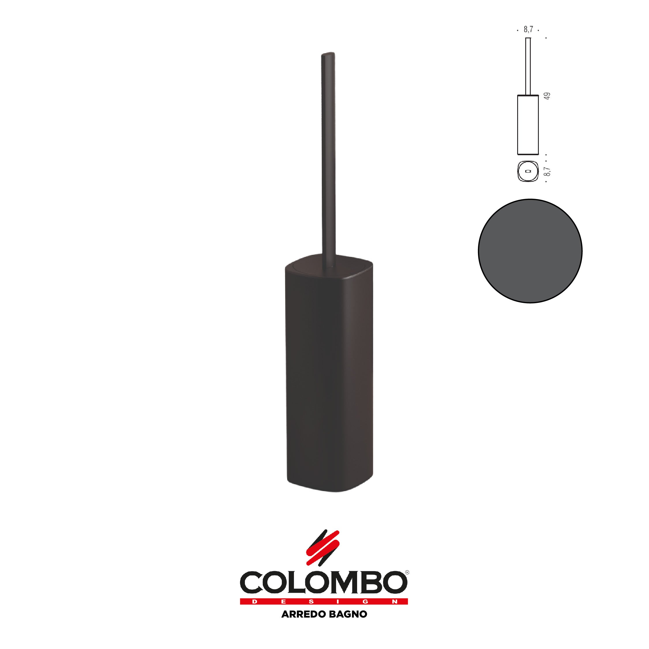 Trenta Porta scopino d'appoggio - Colombo design arredo bagno - Imhoff Handles