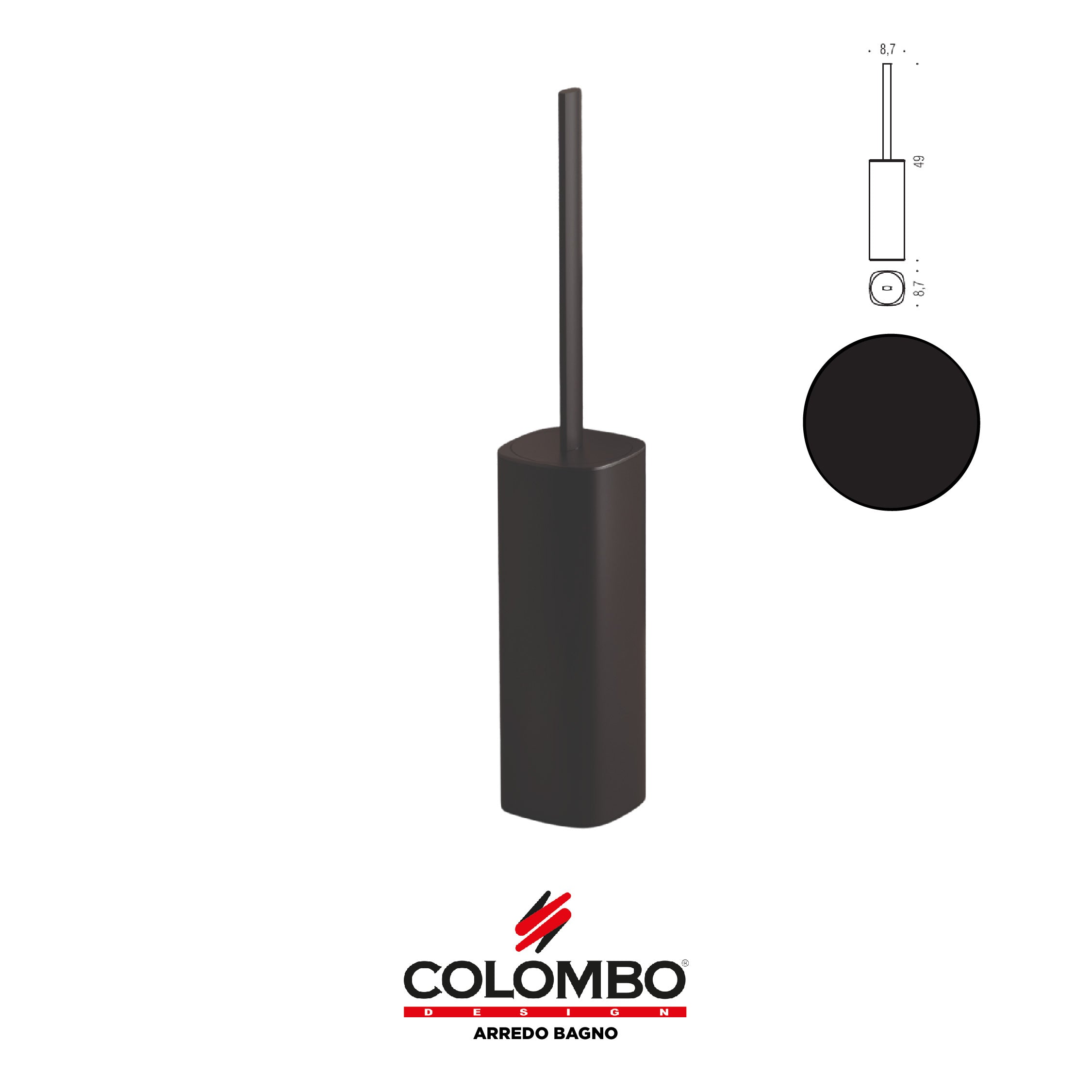 Trenta Porta scopino d'appoggio - Colombo design arredo bagno - Imhoff Handles