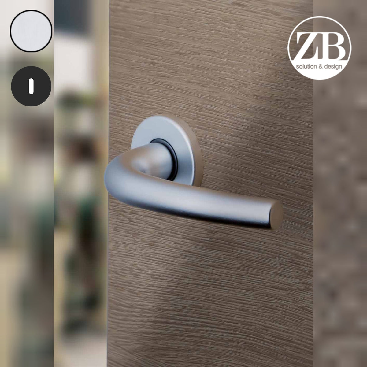 ZB - Maniglie Big Niky - Maniglia per porta interna - ARG - Argento F1 anodizzato / Tonda / Patent