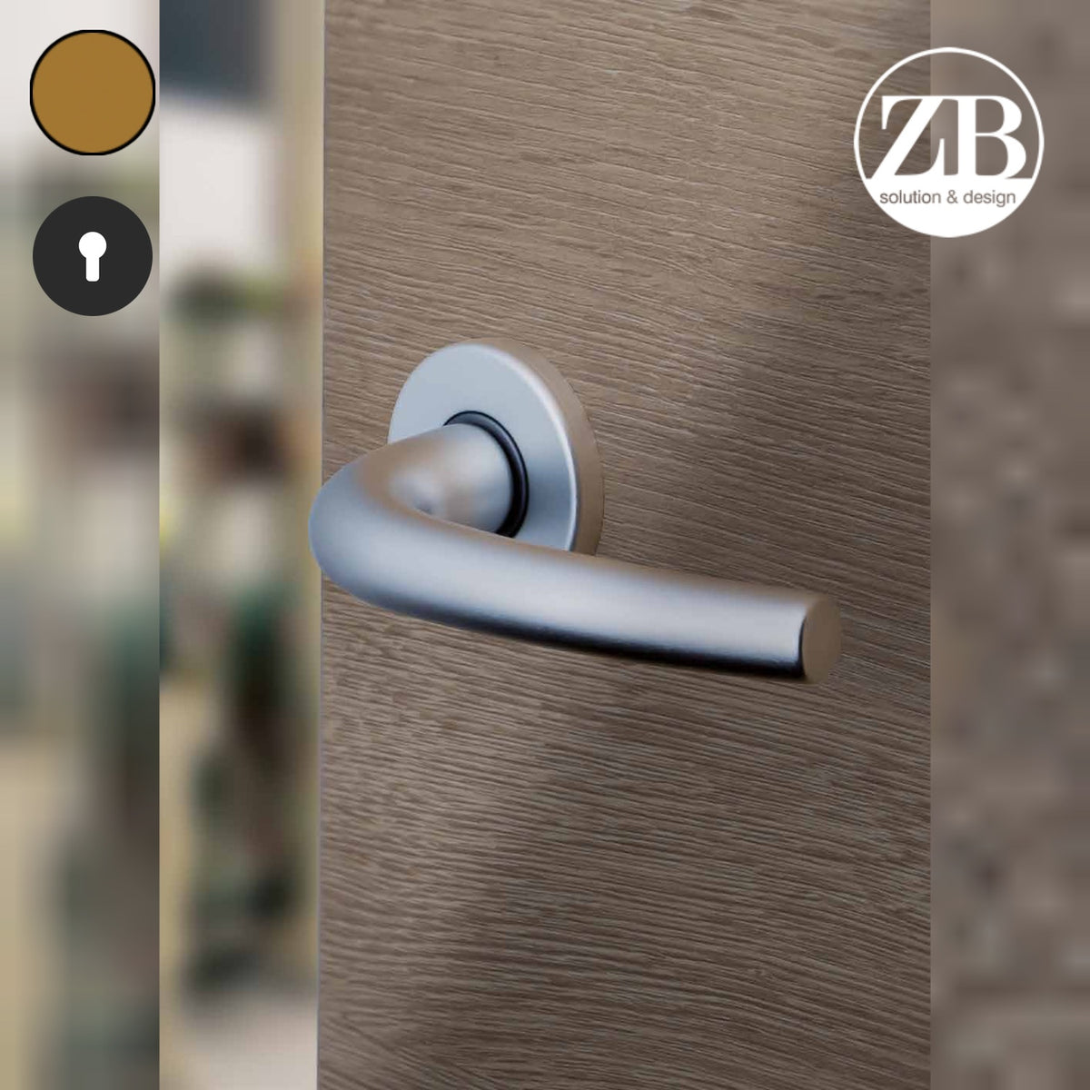 ZB - Maniglie Big Niky - Maniglia per porta interna - BRO - Bronzo F4 anodizzato / Tonda / Yale