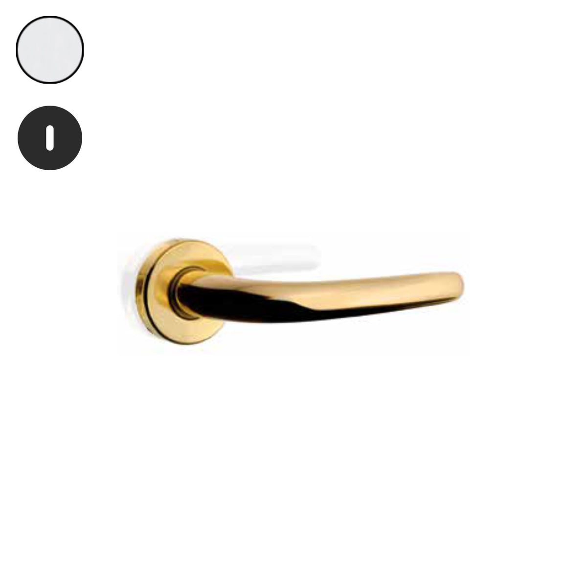 ZB - Maniglie Big Niky - Maniglia per porta interna - CRS - Cromo satinato / Tonda / Patent