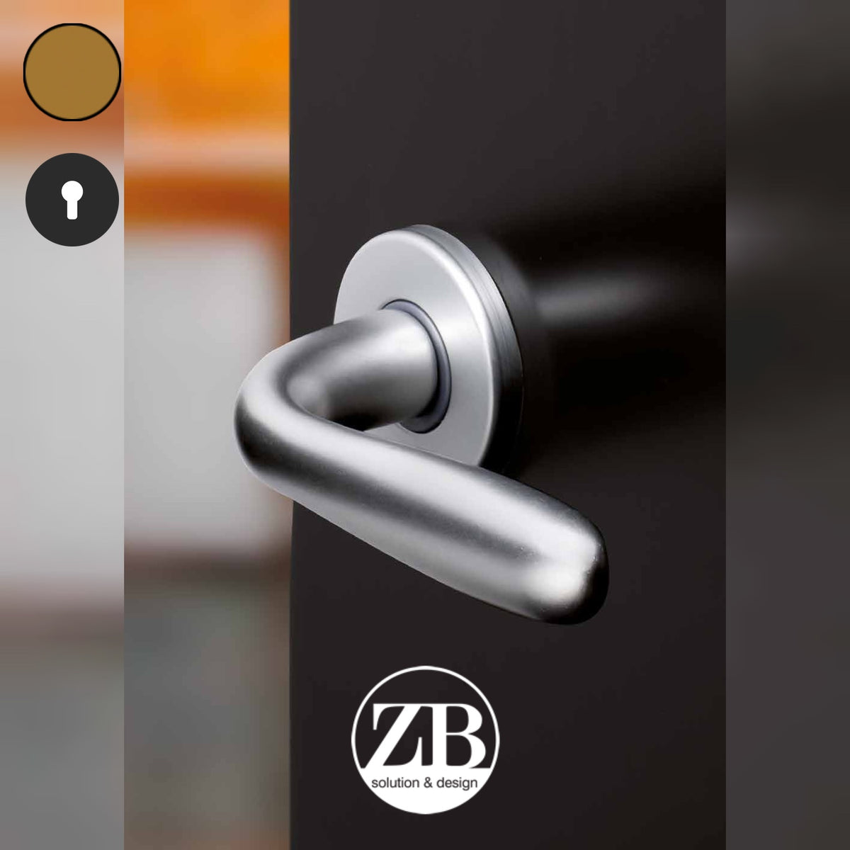 ZB - Maniglie Desy - Maniglia per porta interna - BRO - Bronzo F4 anodizzato / Tonda / Yale
