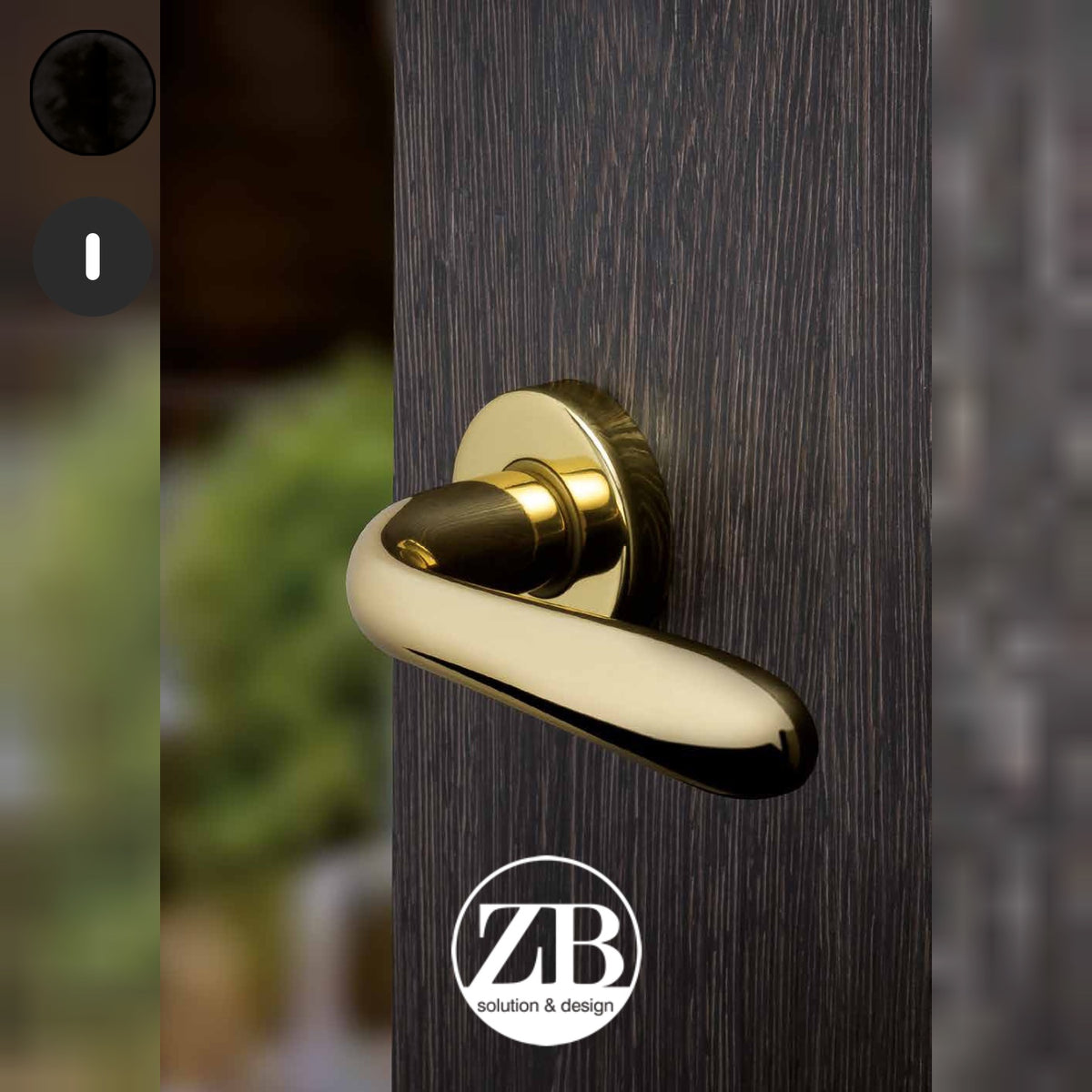 ZB - Maniglie Desy - Maniglia per porta interna - NOP - Nero opaco / Tonda / Patent