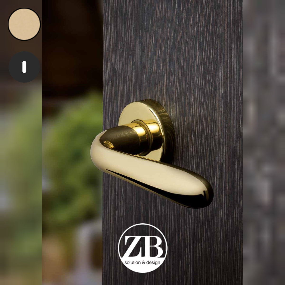 ZB - Maniglie Desy - Maniglia per porta interna - OSV - Ottone satinato verniciato / Tonda / Patent