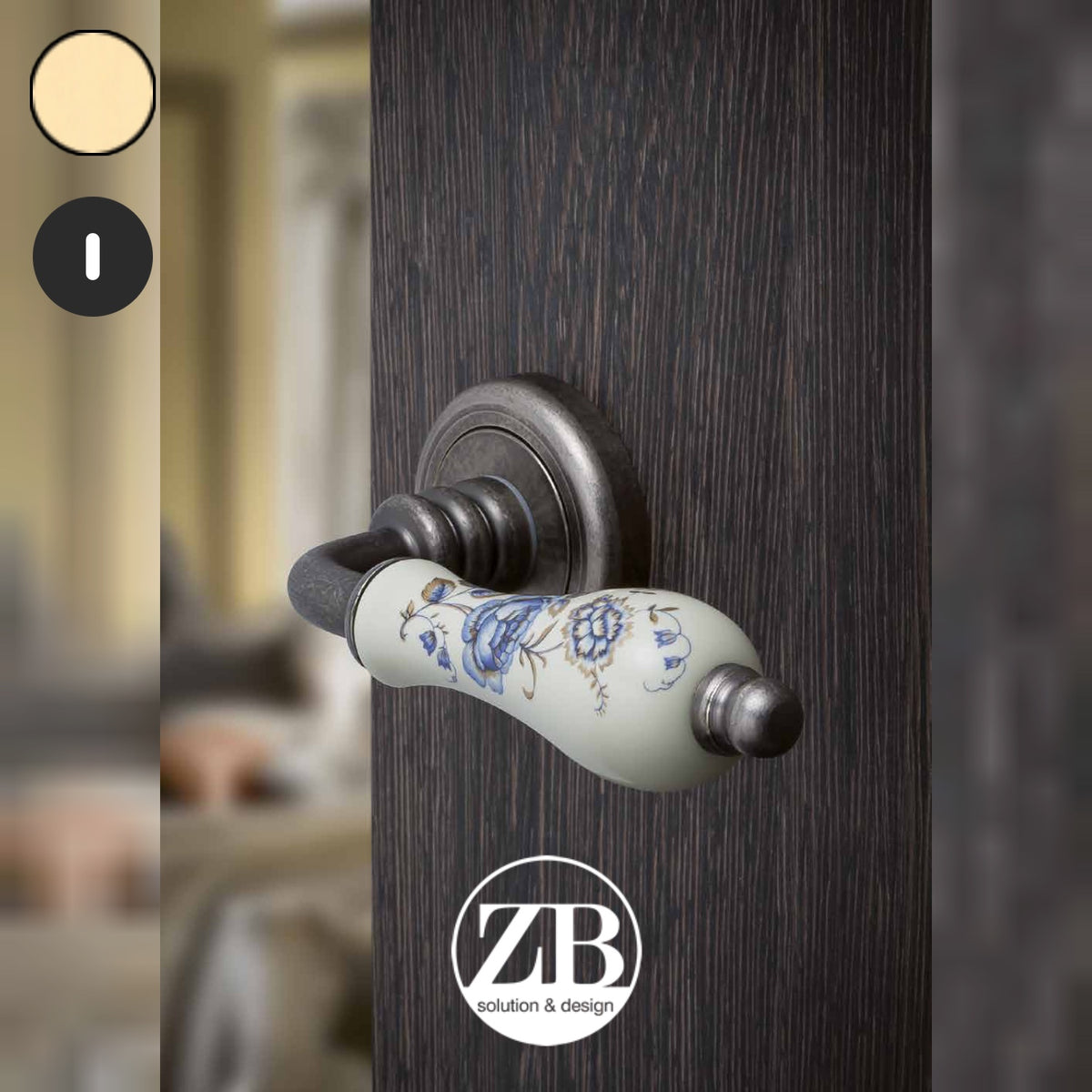 ZB - Maniglie Doge - Maniglia per porta interna - OLV - Ottone lucido verniciato / Tonda / Patent