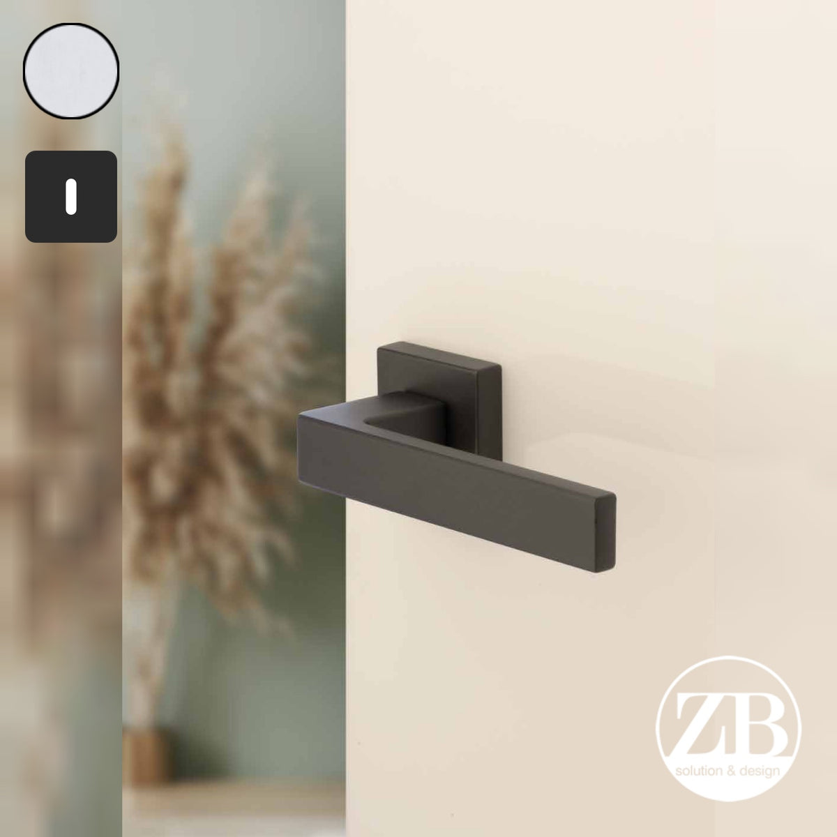 ZB - Maniglie Eco Time - Maniglia per porta interna - ARS - Argento F1 satinato / Quadra / Patent