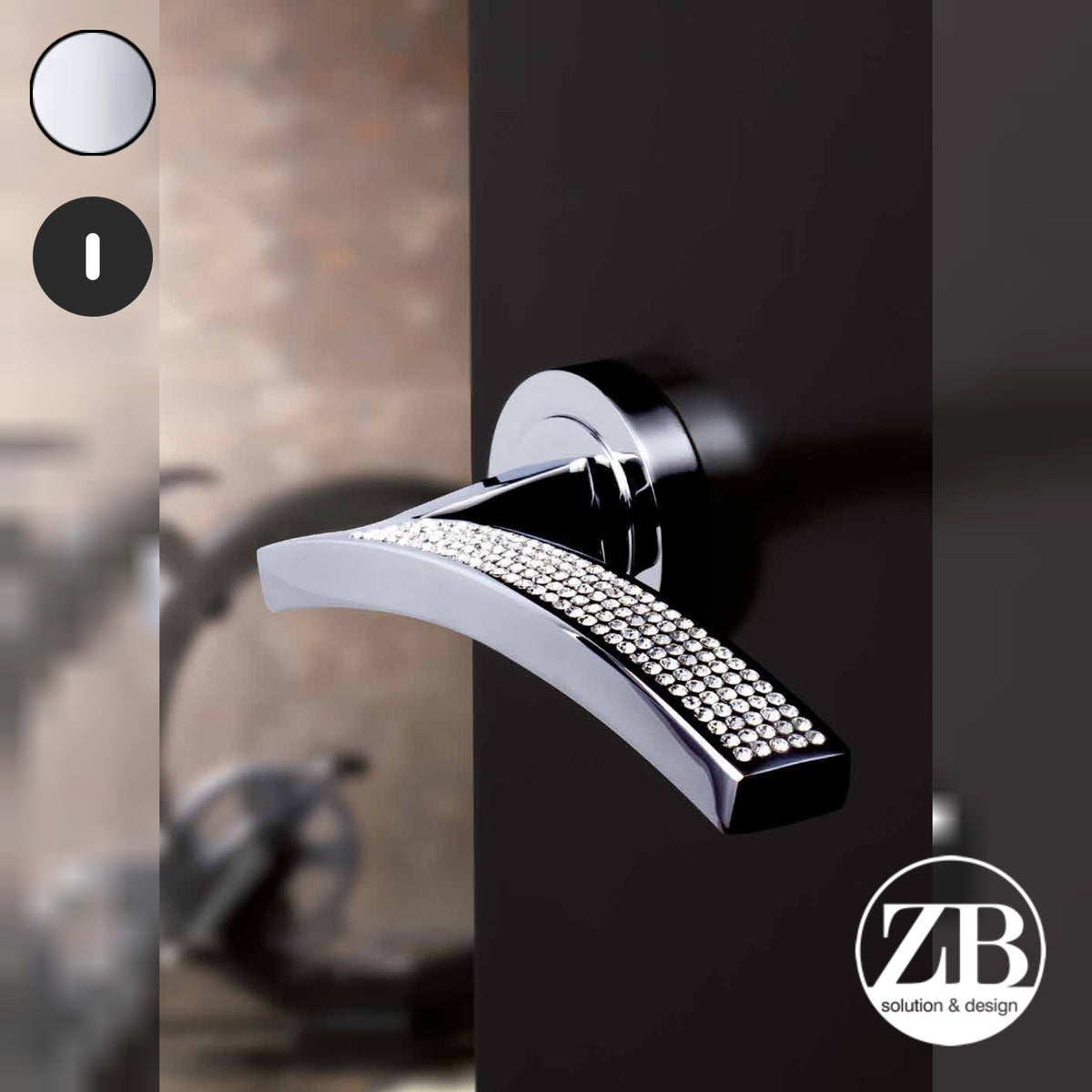 ZB - Maniglie Glare - Maniglia per porta interna - CRL - Cromo lucido / Tonda / Patent
