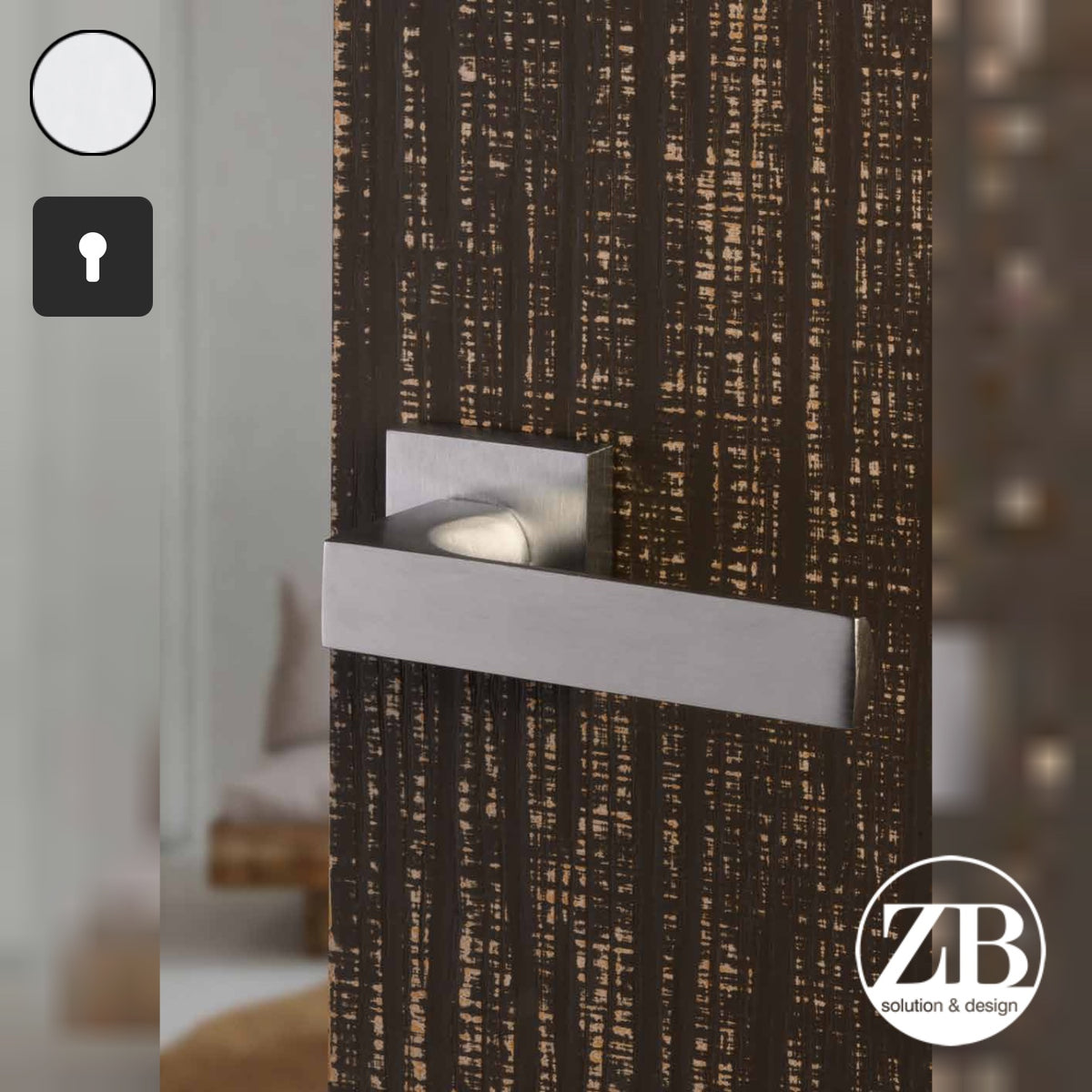ZB - Maniglie Handy - Maniglia per porta interna - CRS - Cromo satinato / Quadra / Yale